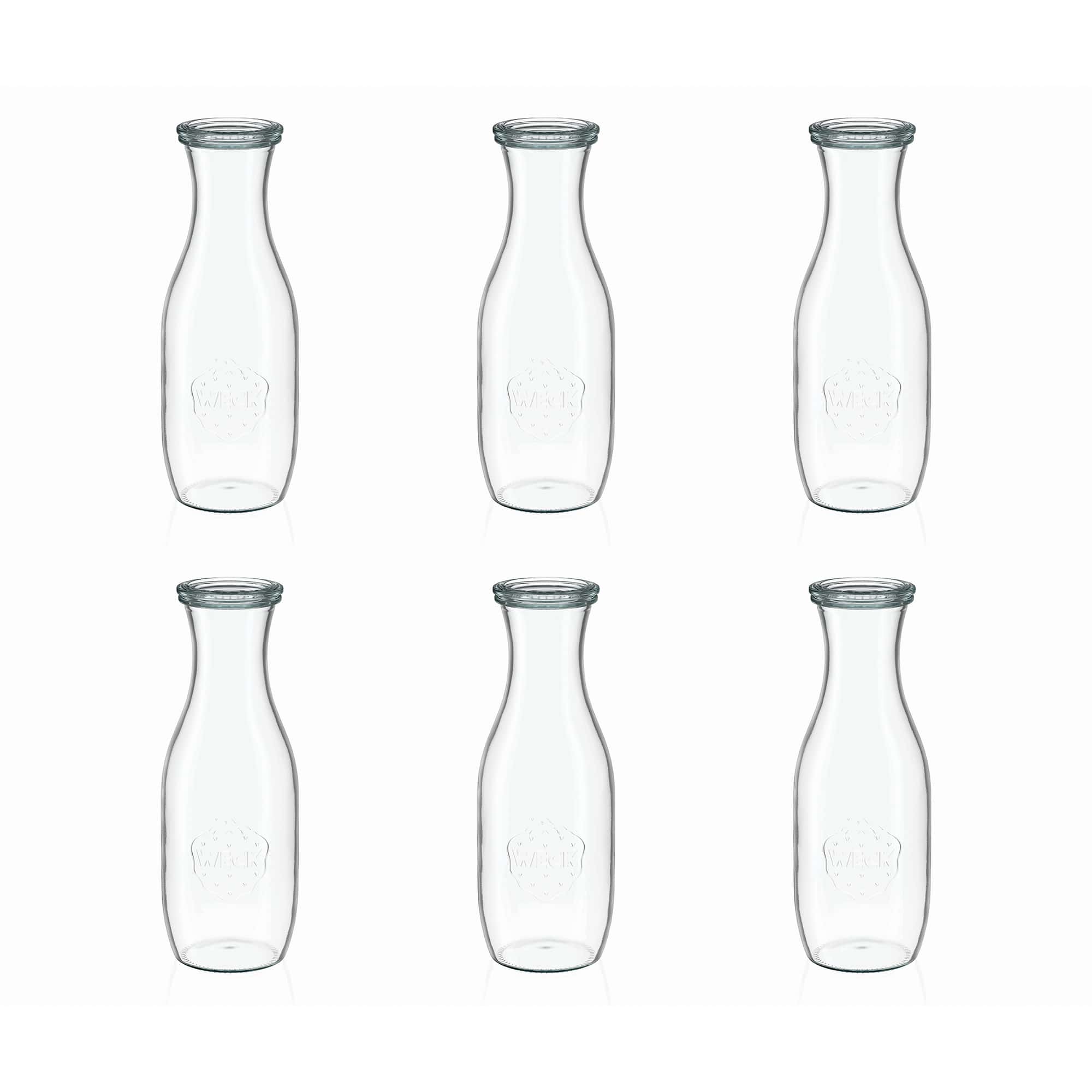 6x 1000 ml WECK-juiceflaska med glaslock RR 60