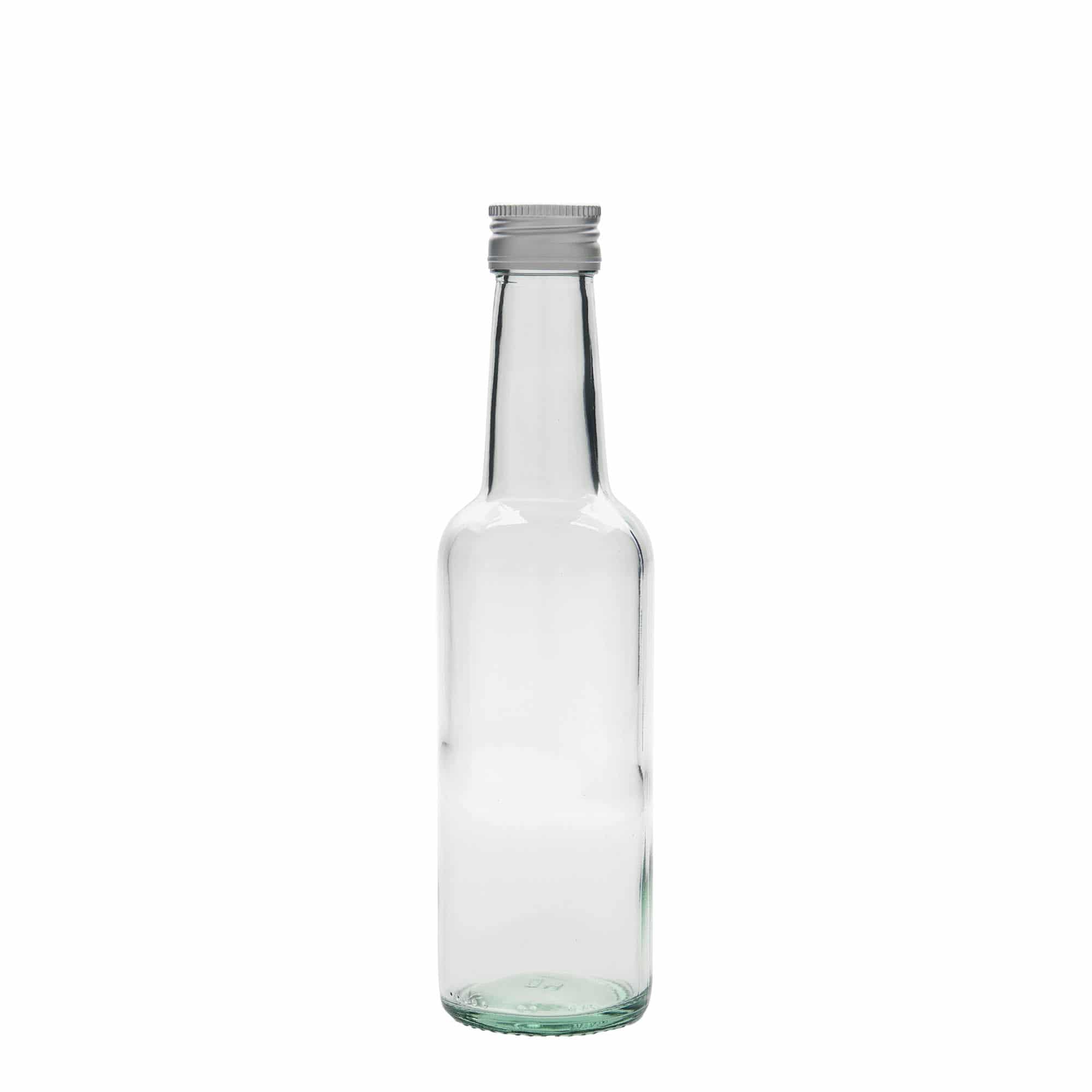 250 ml glasflaska med rak hals, öppning: PP 28