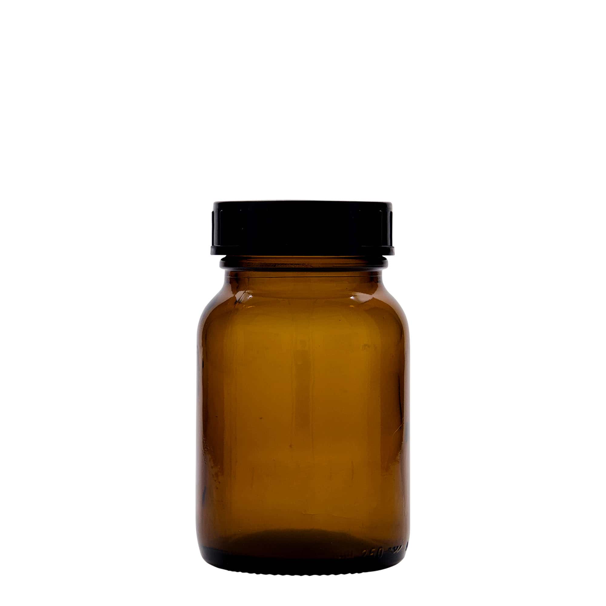 250 ml vid halsglas, brun, öppning: DIN 55