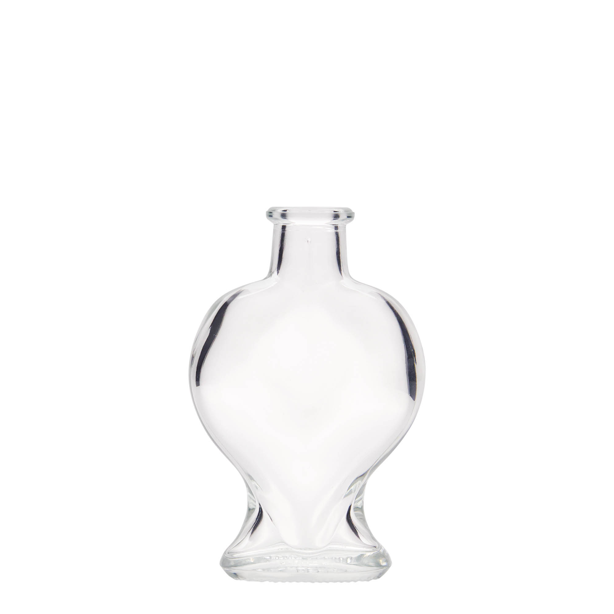 100 ml glasflaska 'Hjärta', öppning: kork