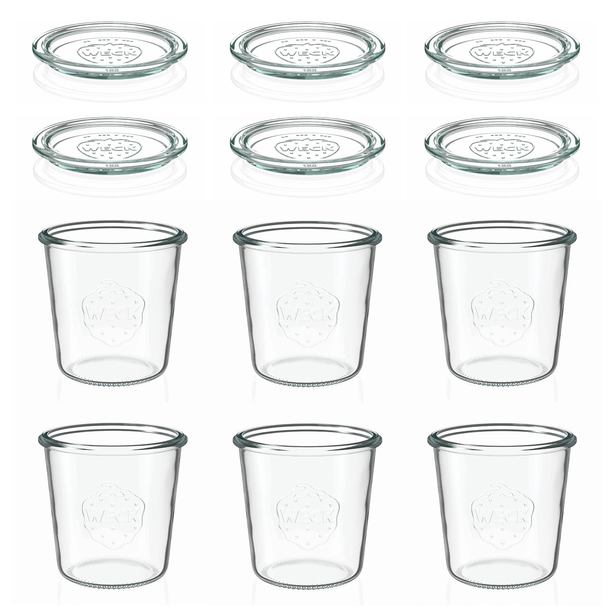 6x 580 ml WECK-störtglas med glaslock RR 100