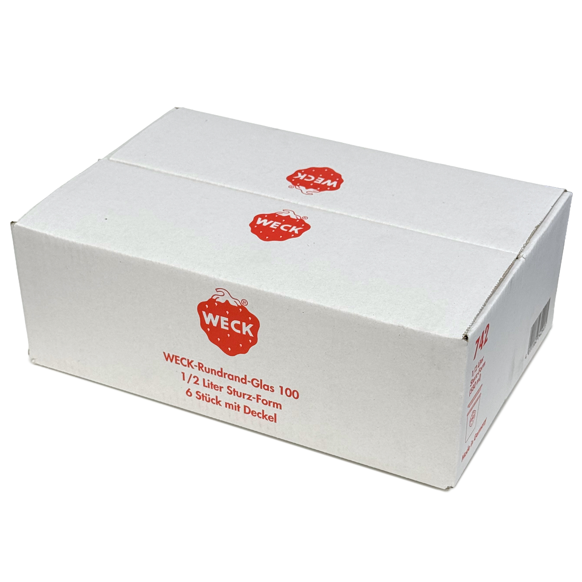 6x 580 ml WECK-störtglas med glaslock RR 100