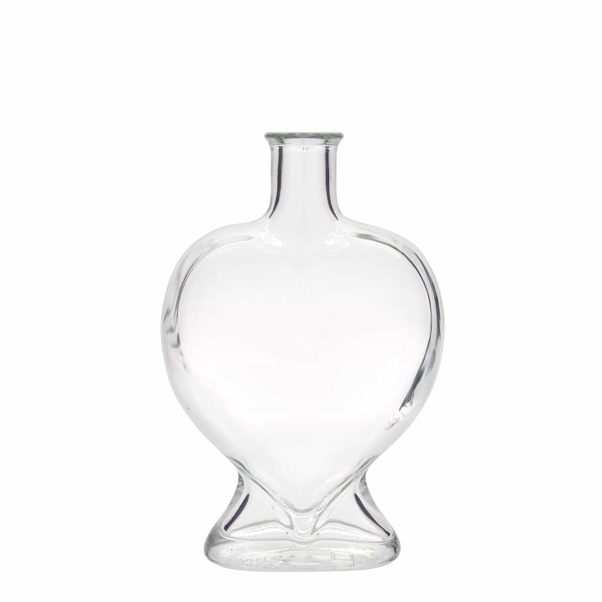 500 ml glasflaska 'Hjärta', mynning: kork 500 ml glasflaska 'Hjärta', mynning: kork