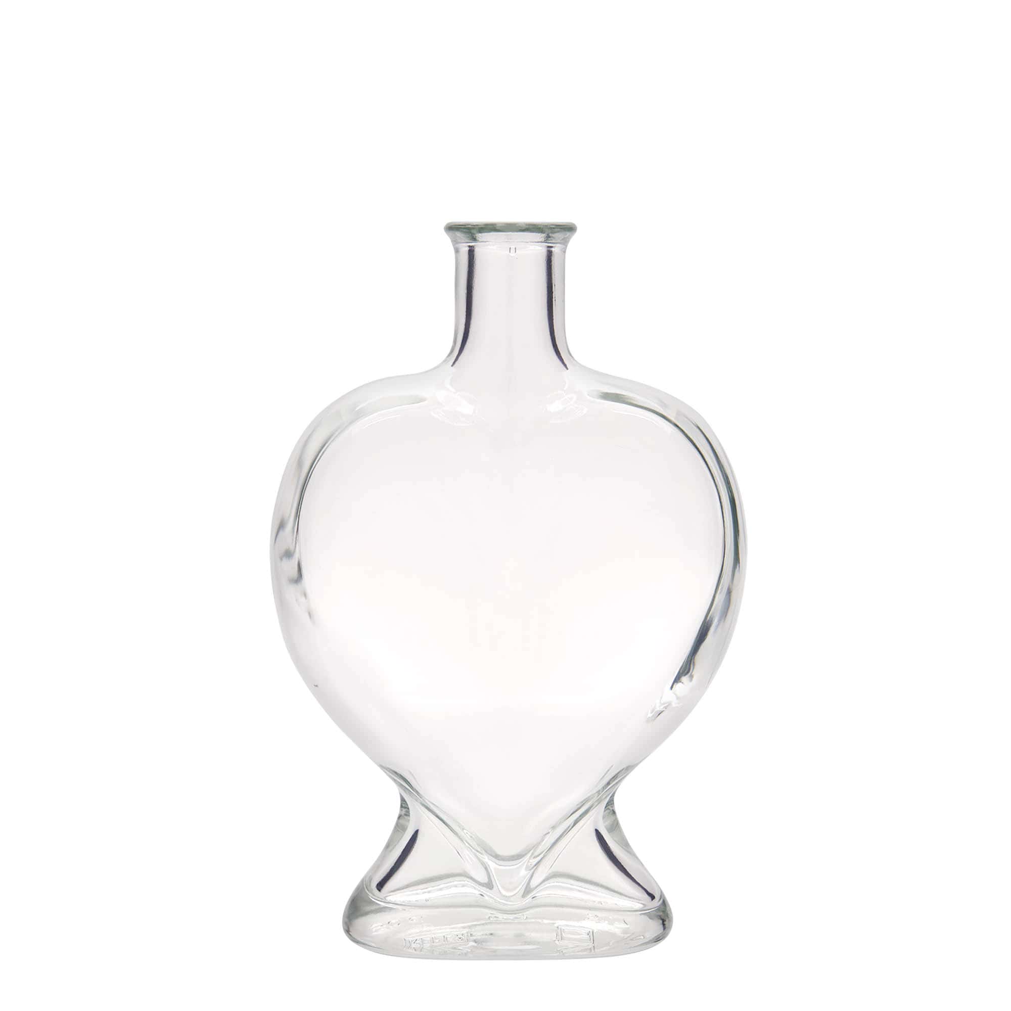 500 ml glasflaska 'Hjärta', mynning: kork
