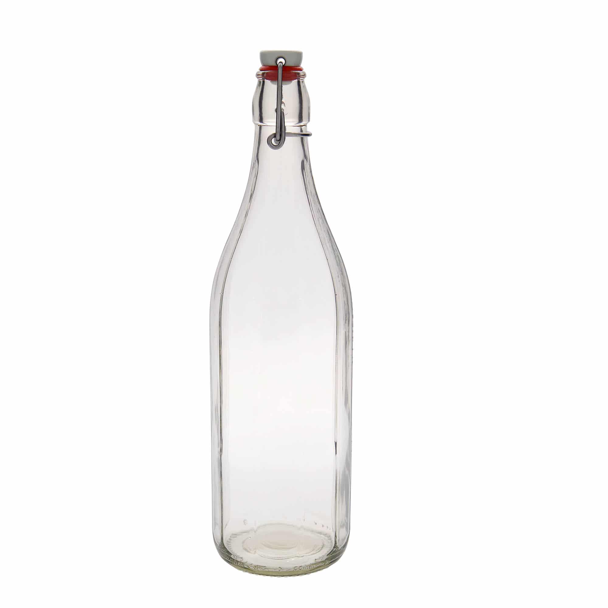 1 000 ml glasflaska 'Bravo', tiokantig, mynning: patentkork 1 000 ml glasflaska 'Bravo', tiokantig, mynning: patentkork