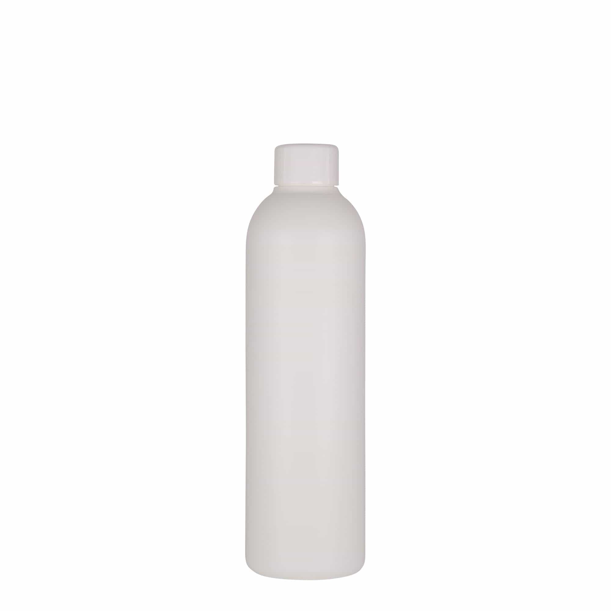 250 ml plastflaska 'Tuffy', HDPE, vit, öppning: 24/410