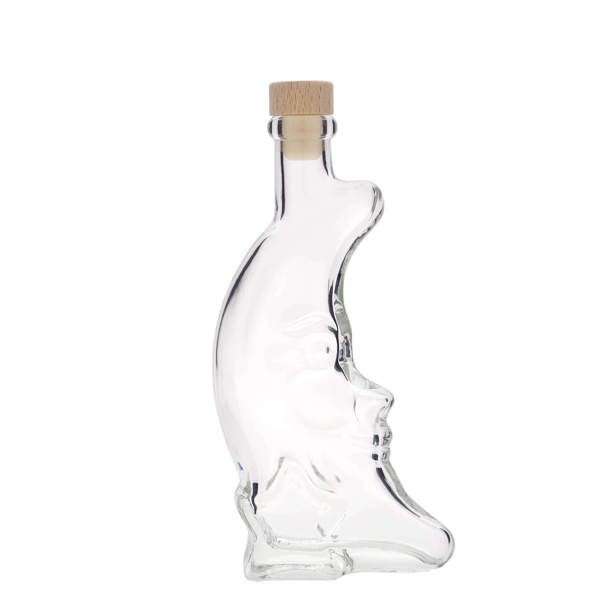 200 ml glasflaska 'Mond', öppning: kork