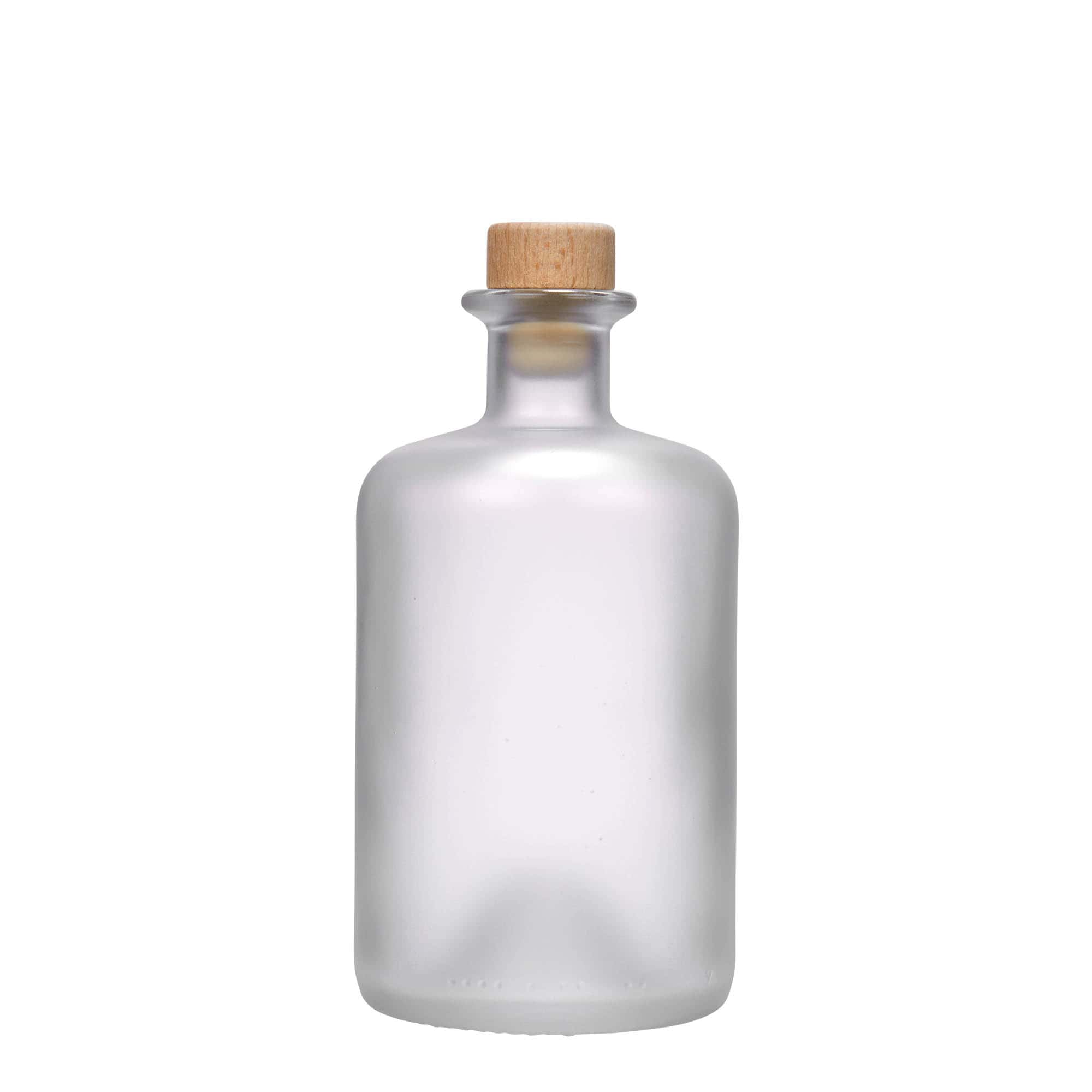 500 ml glasflaska apotekare, iskall, mynning: kork