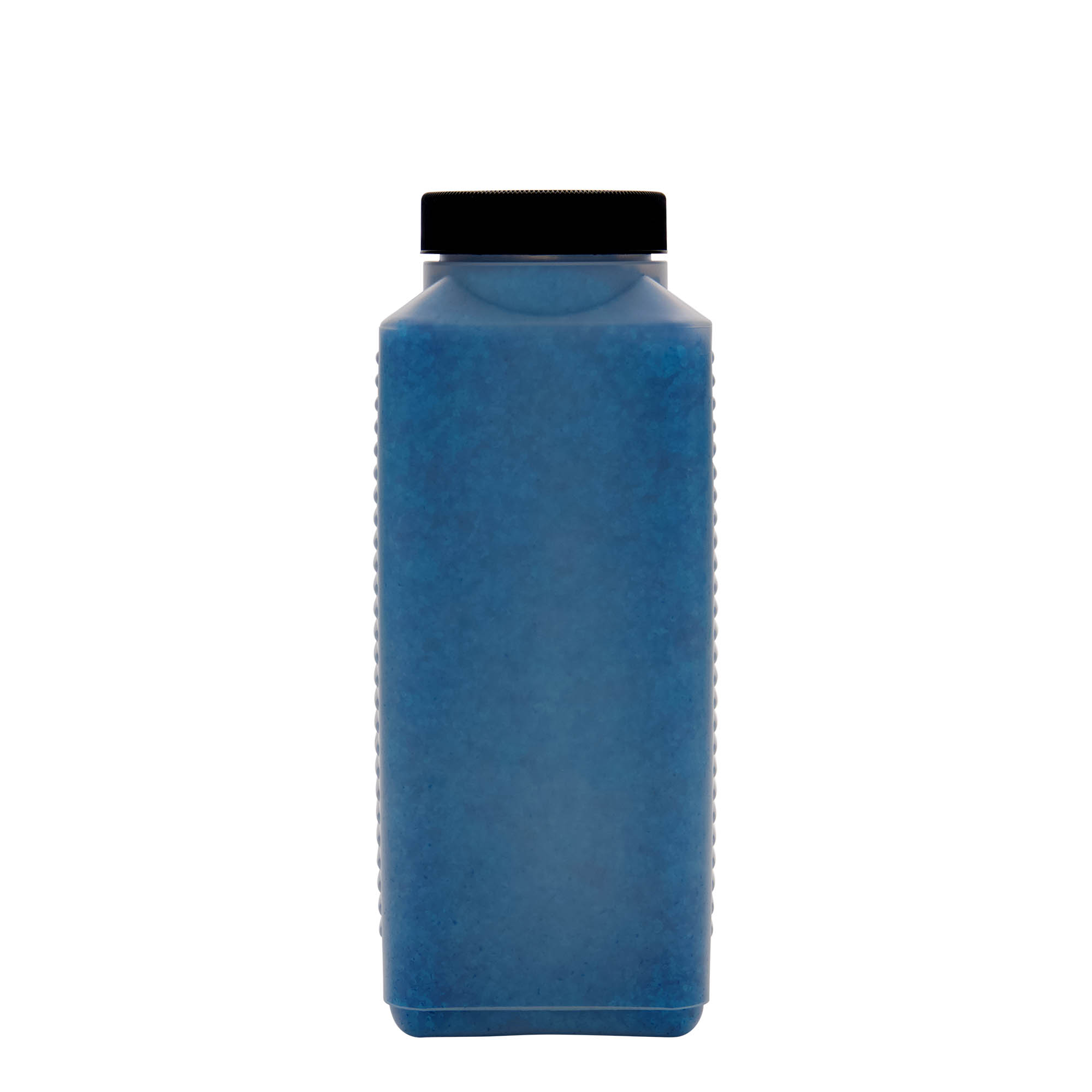 1.000 ml bredhalsflaska, rektangulär, HDPE-plast, natur, öppning: DIN 60 EPE