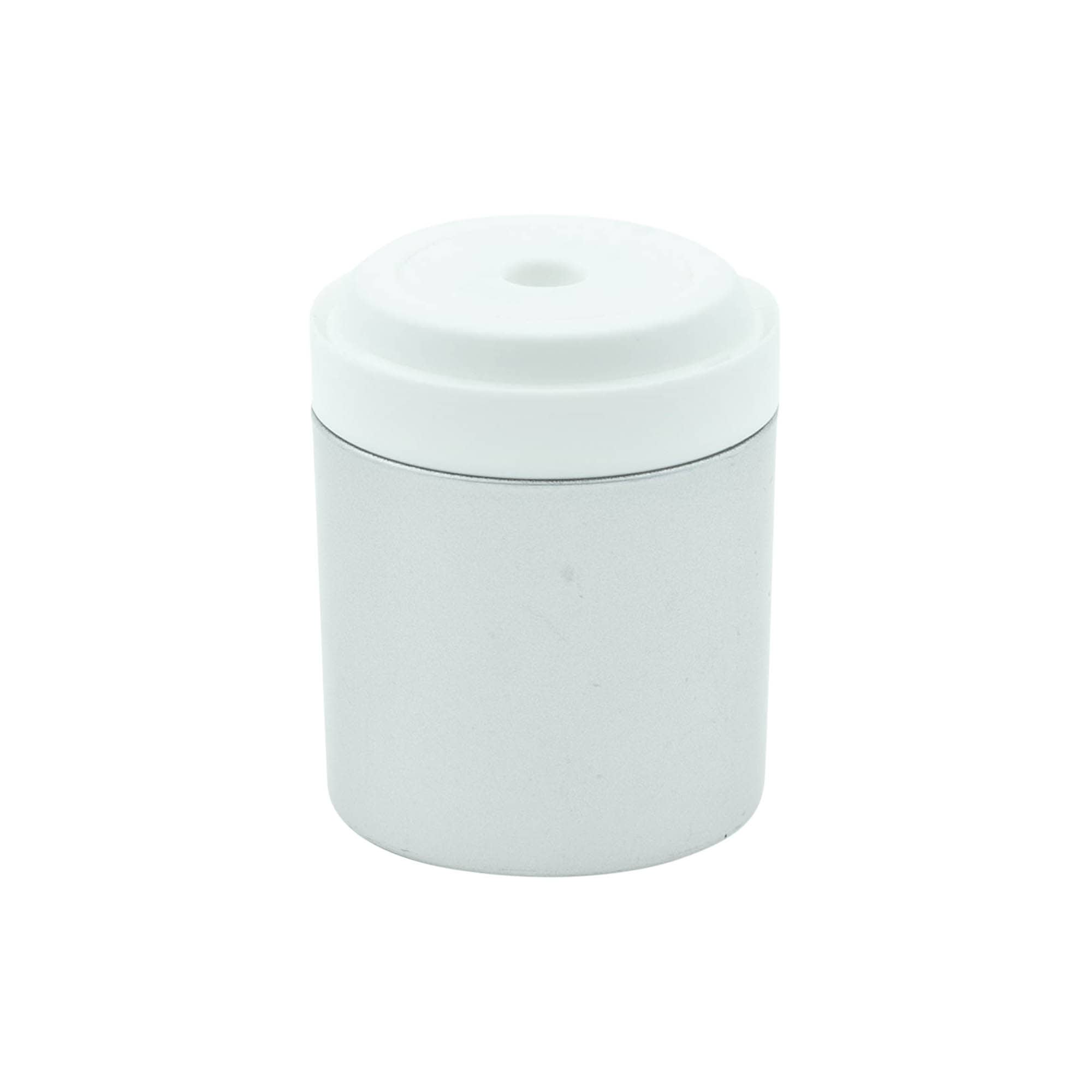 Airless-dispenserpump "Mezzo", typ D, PP-plast, vit med matt silvermetalliserad kåpa
