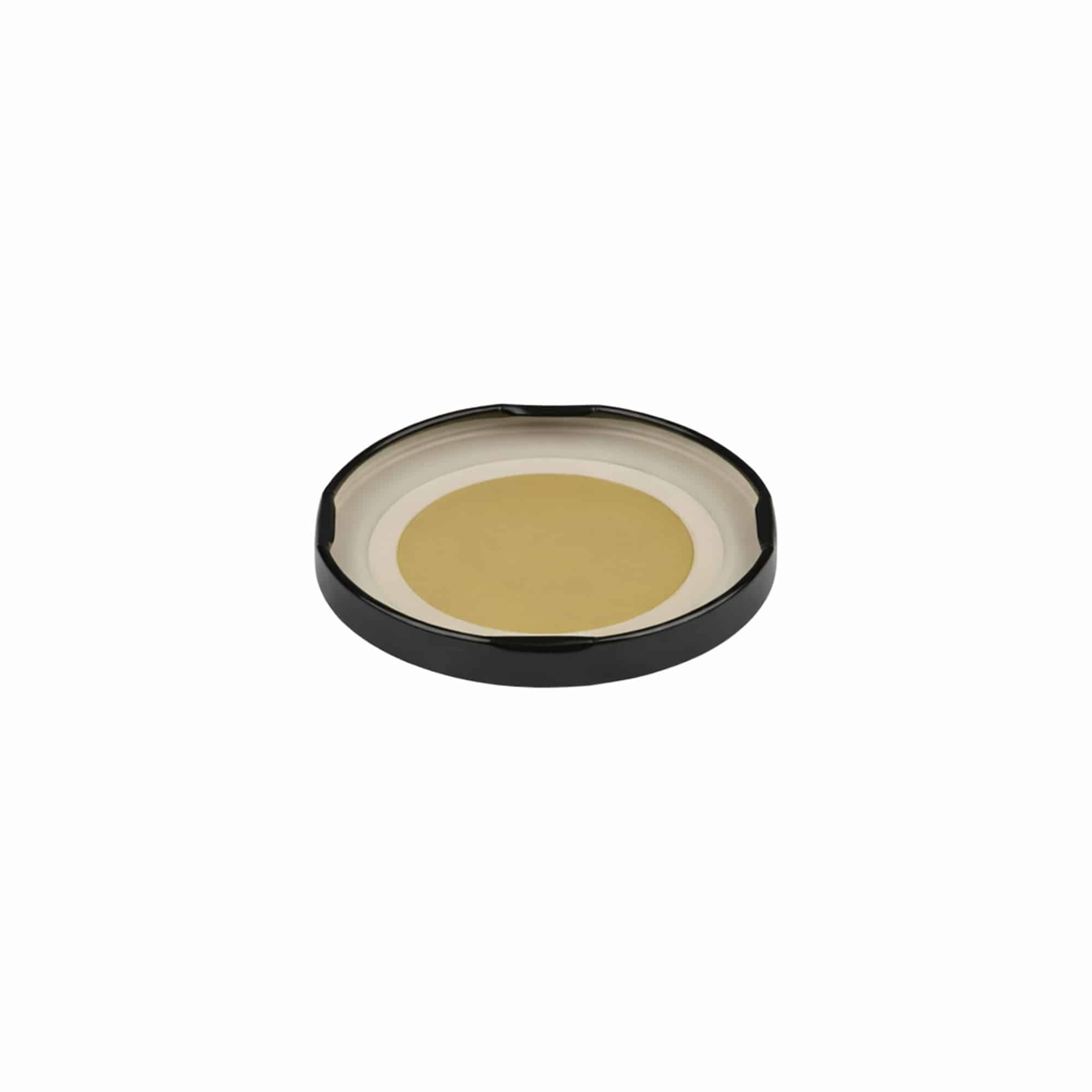 Twist-off-lock, vitplåt, steriliserbar, svart, för öppning: TO 66