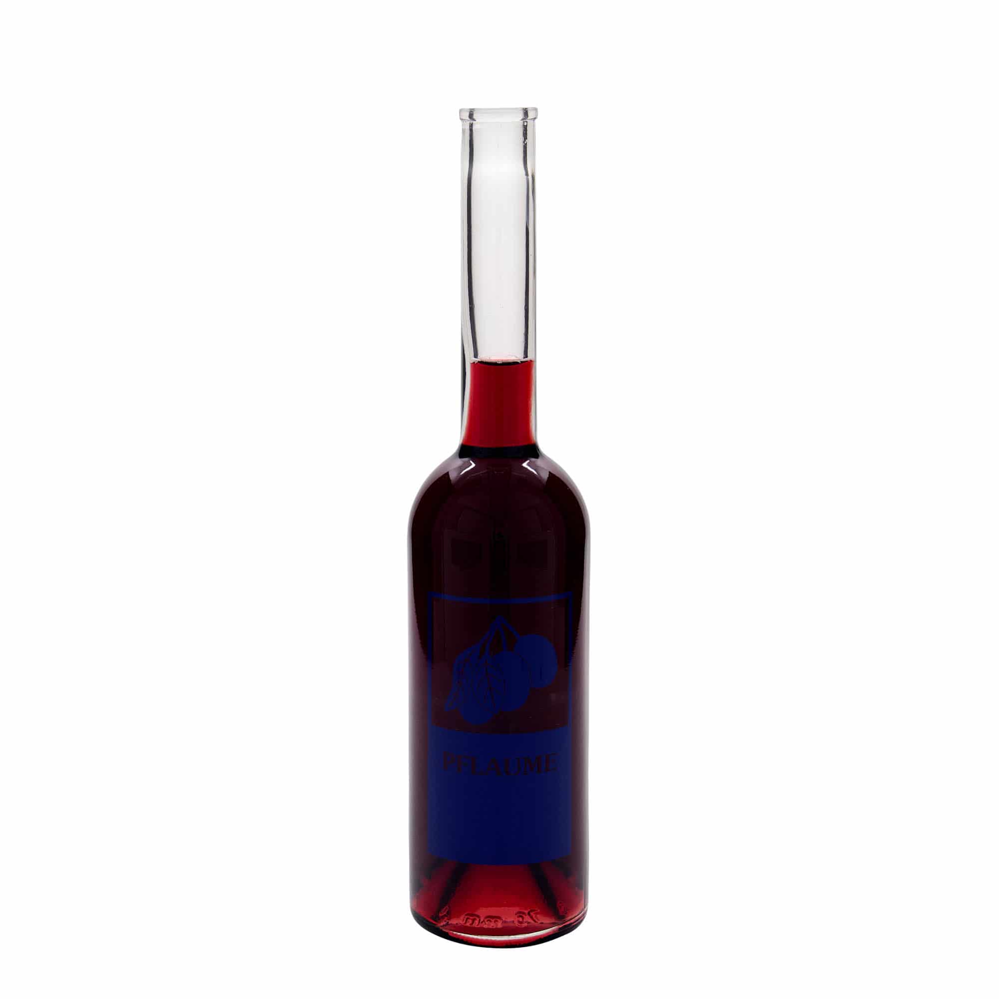 500 ml glasflaska 'Opera', motiv: plommon, öppning: kork