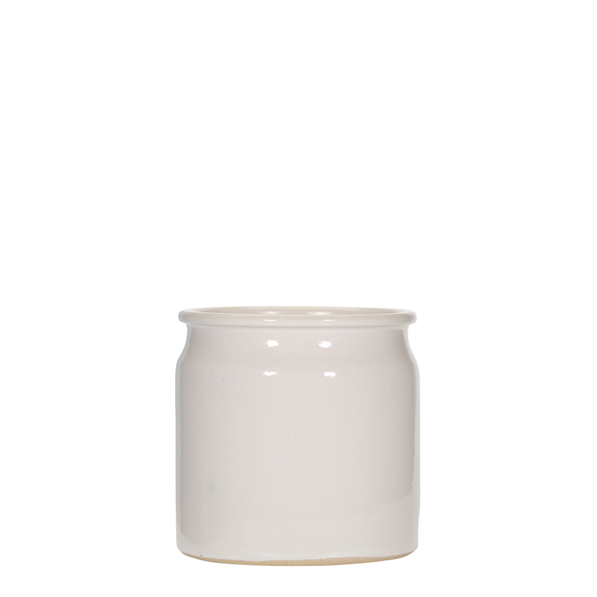160 ml stengodskruka, keramik, vit, mynning: kork 160 ml stengodskruka, keramik, vit, mynning: kork
