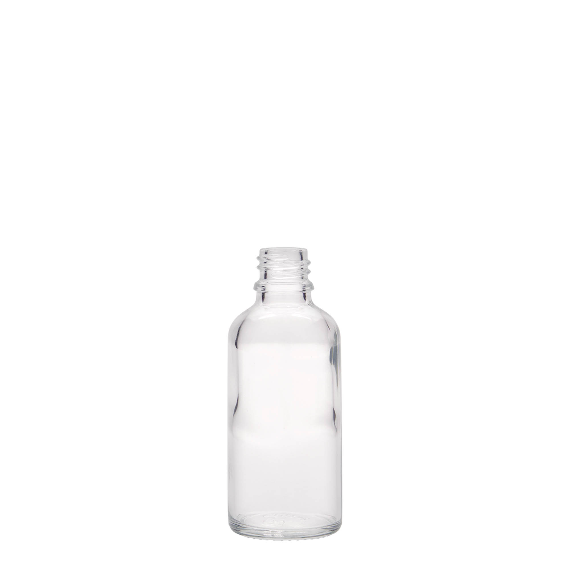 50 ml medicinflaska, glas, mynning: DIN 18 50 ml medicinflaska, glas, mynning: DIN 18