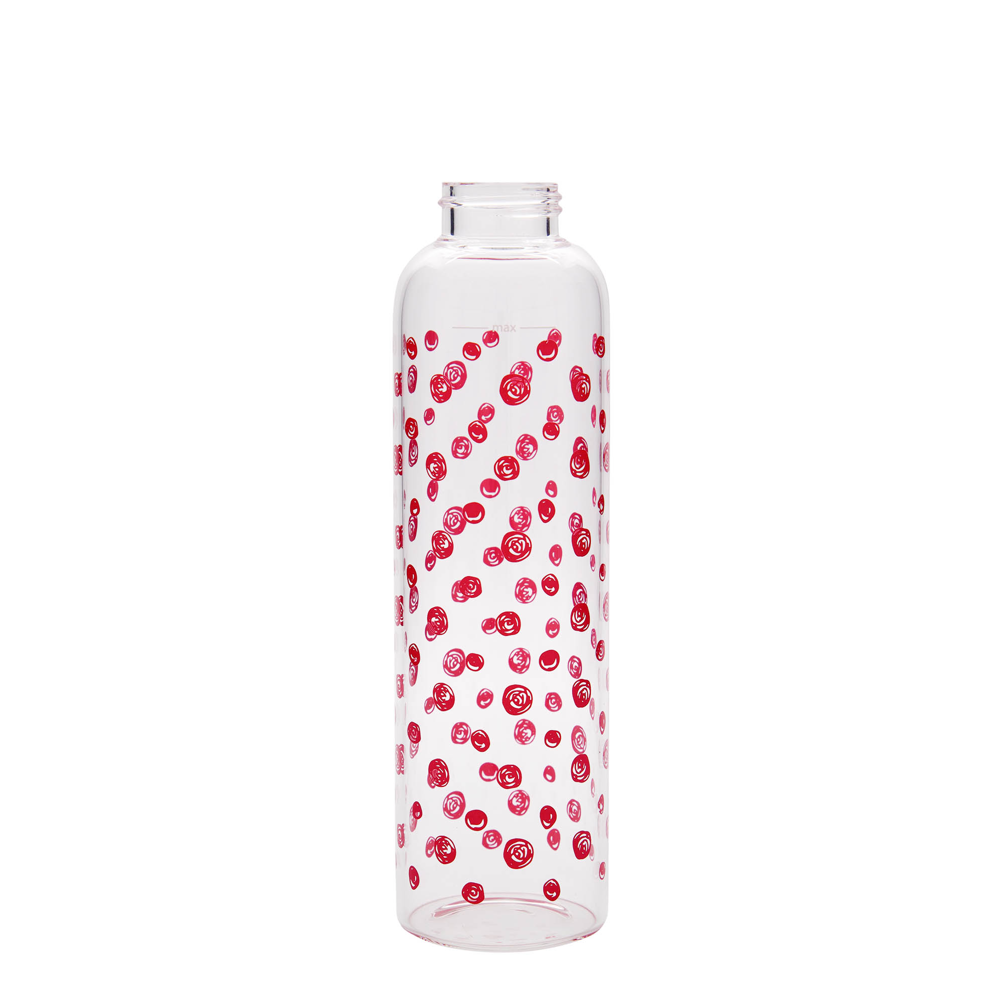 500 ml dricksflaska 'Perseus', motiv: röda prickar, mynning: skruvkapsel