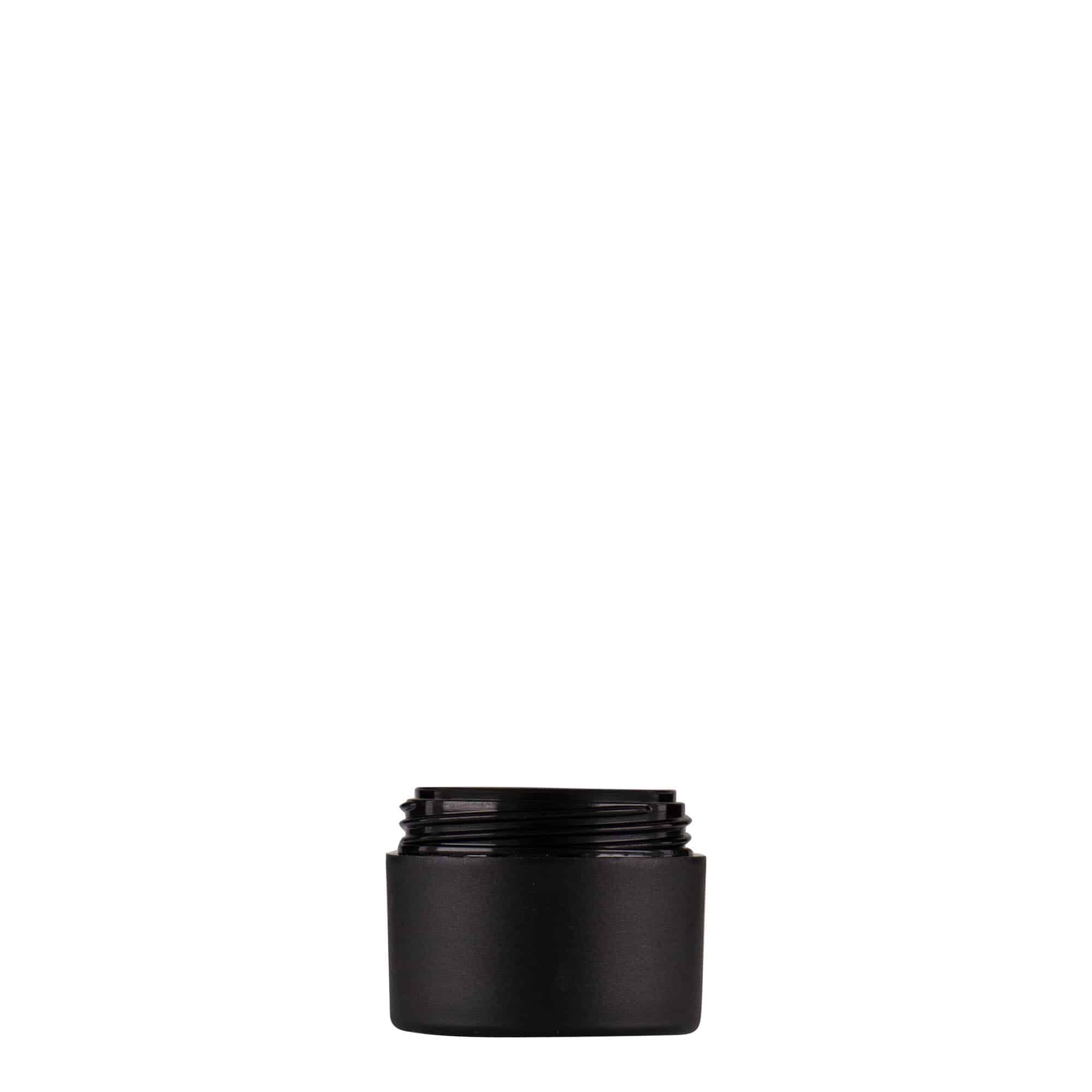 5 ml plastburk 'Antonella', PP, svart, öppning: skruvlock