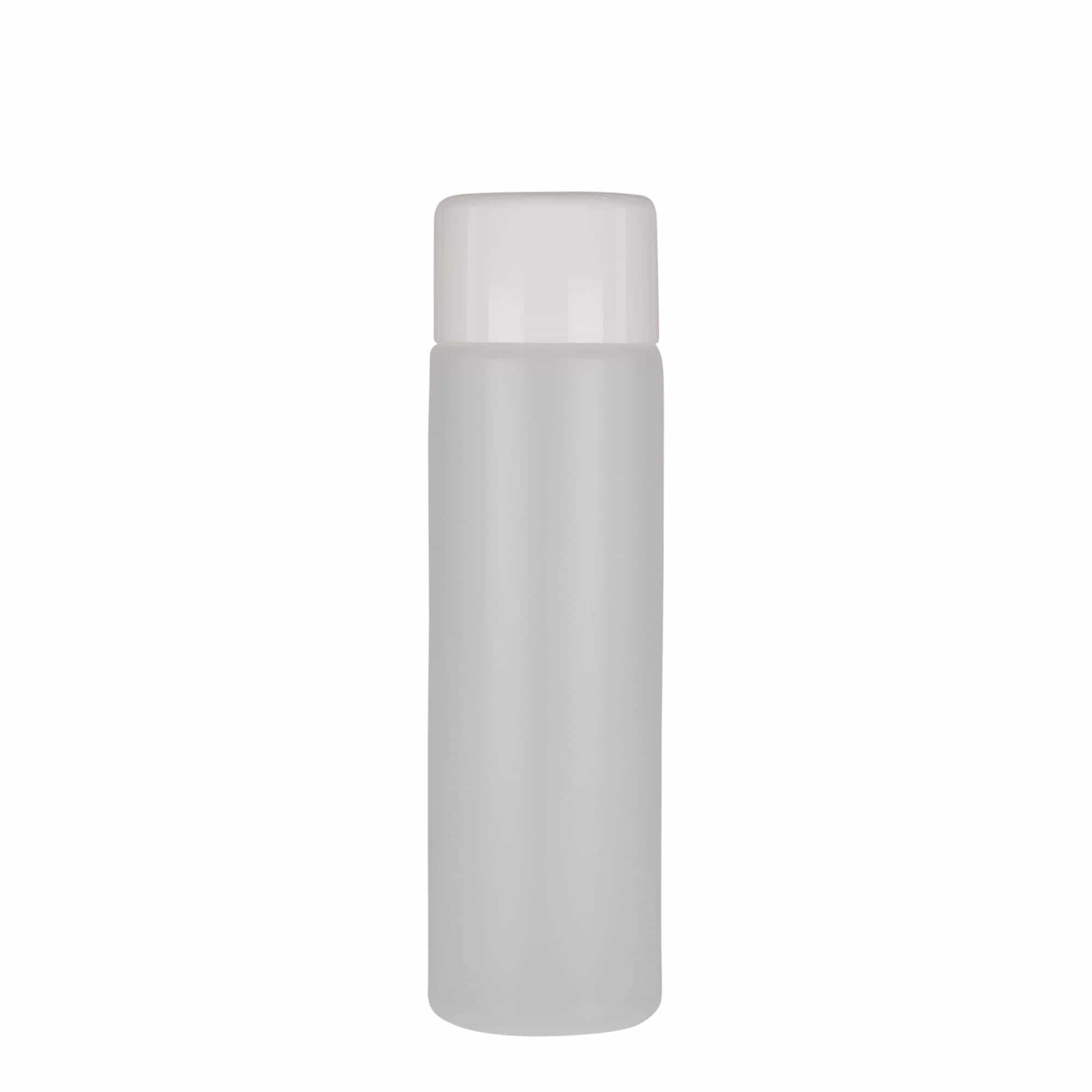250 ml rund flaska, PE-plast, natur, mynning: skruvkapsel