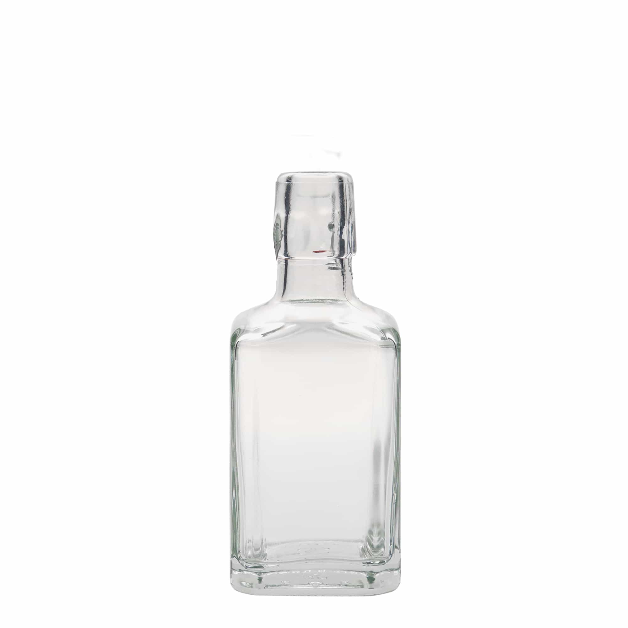 250 ml glasflaska 'Rialto', kvadratisk, mynning: bygelkapsyl