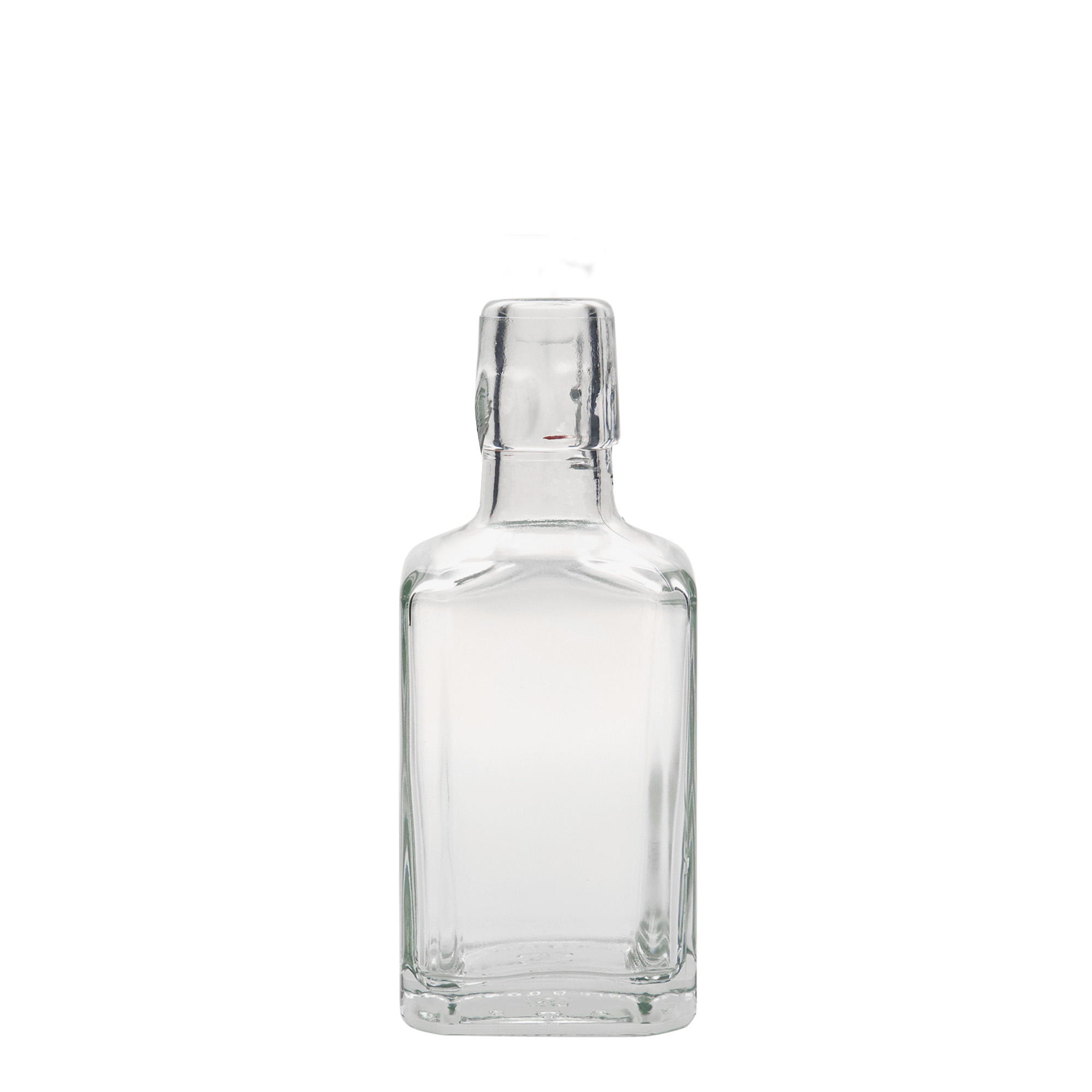 250 ml glasflaska 'Rialto', kvadratisk, mynning: bygelkapsyl