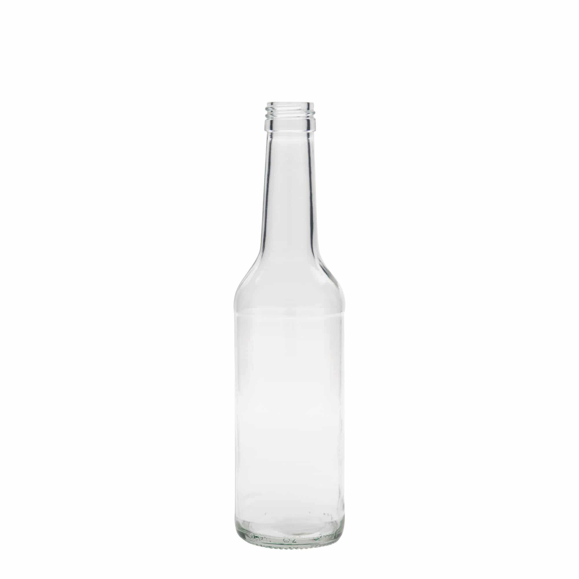 350 ml glasflaska med rak hals, öppning: PP 28