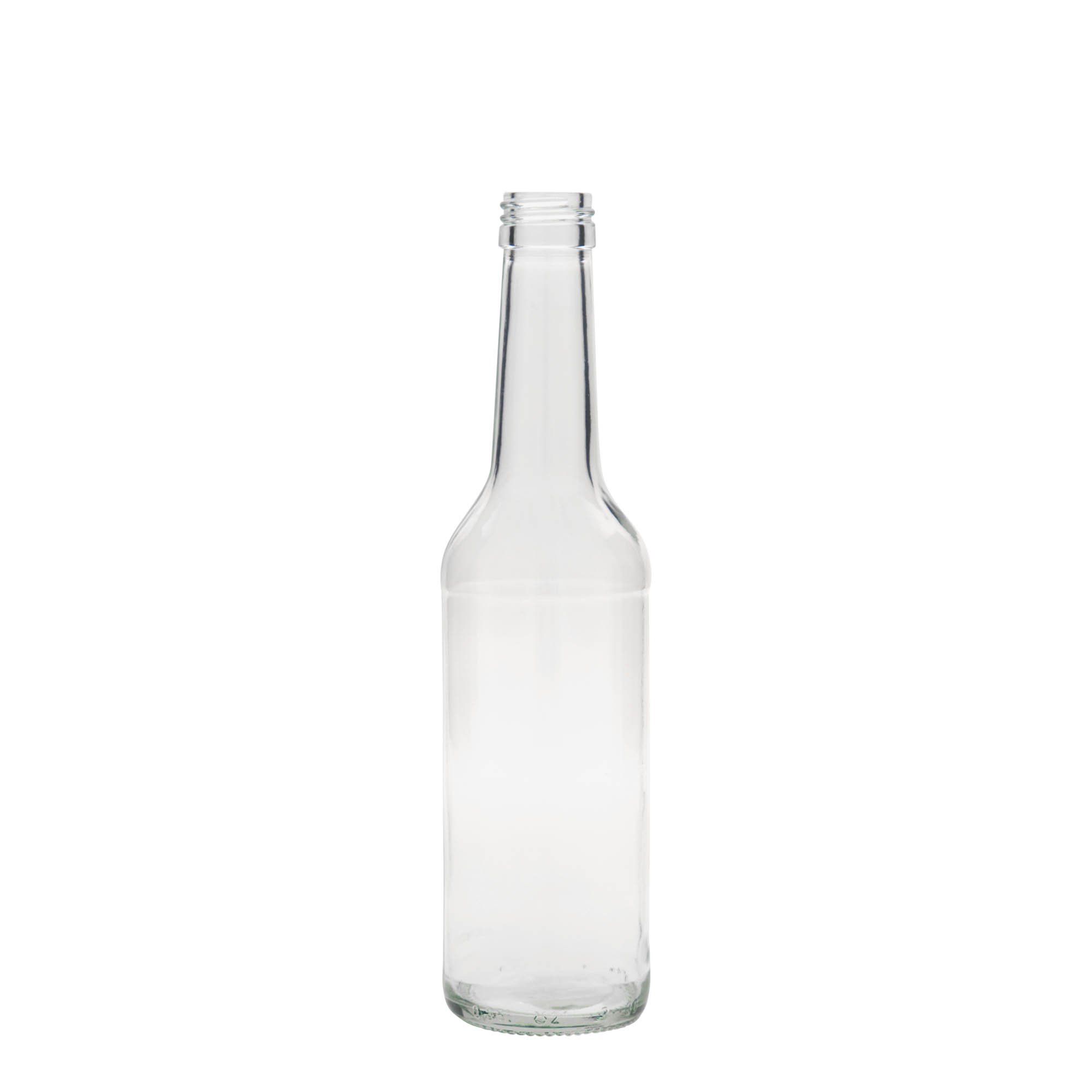 350 ml glasflaska med rak hals, öppning: PP 28