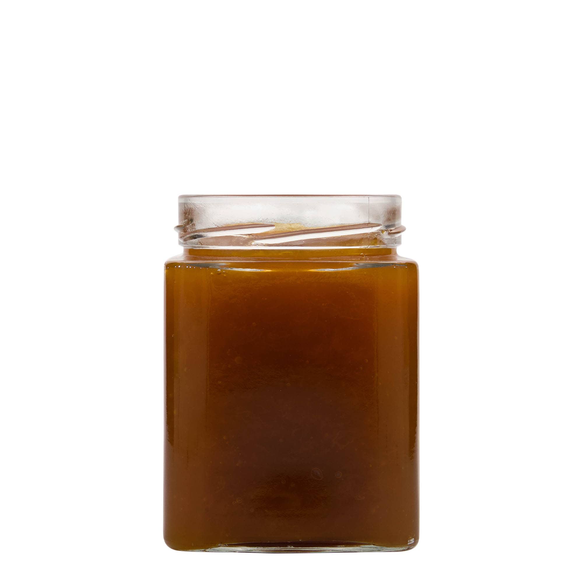 580 ml fyrkantigt glas 'Ikarus', öppning: Deep-Twist-Off (DTO 82)