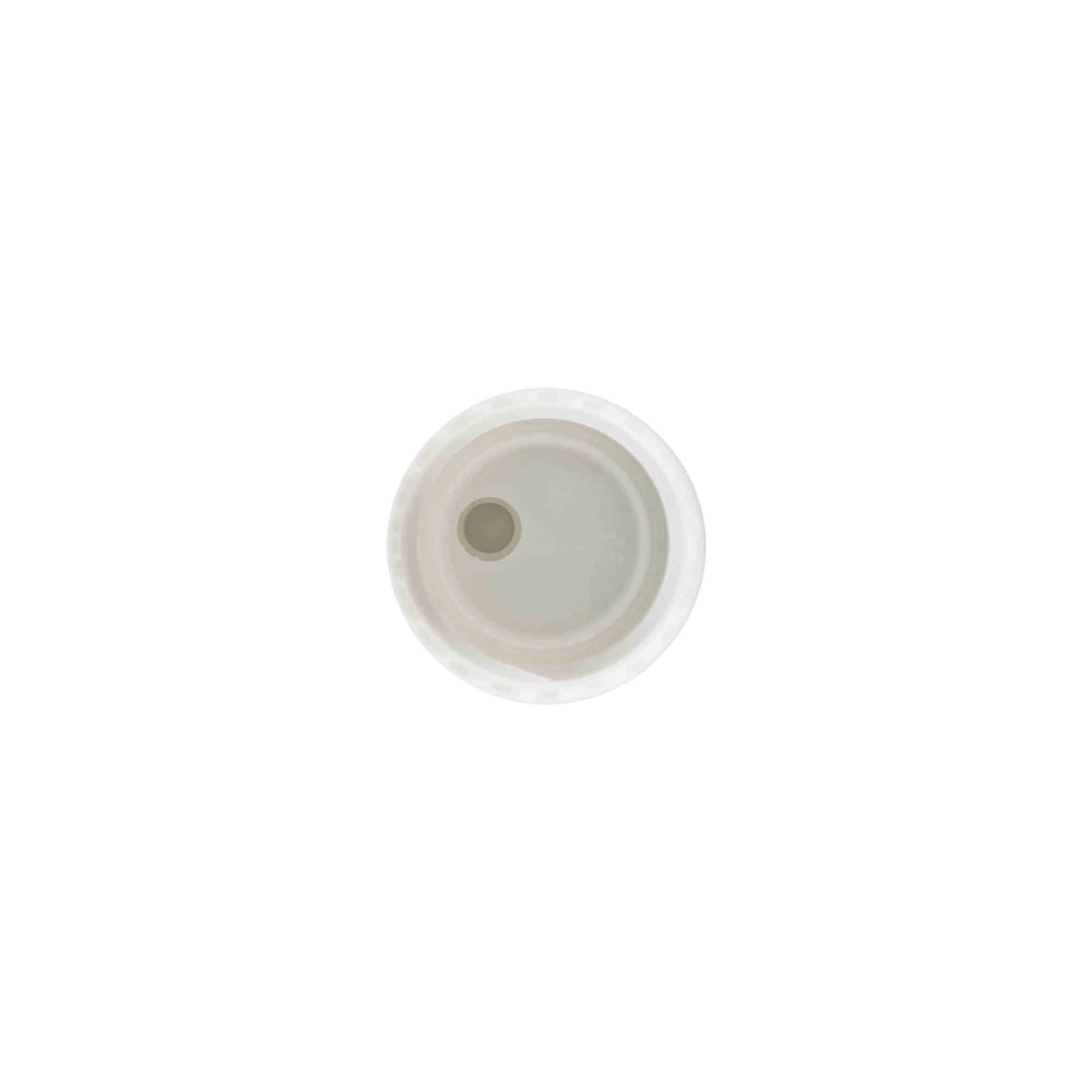 Skruvkapsel Disc Top, PP-plast, vit, för mynning: 24/410