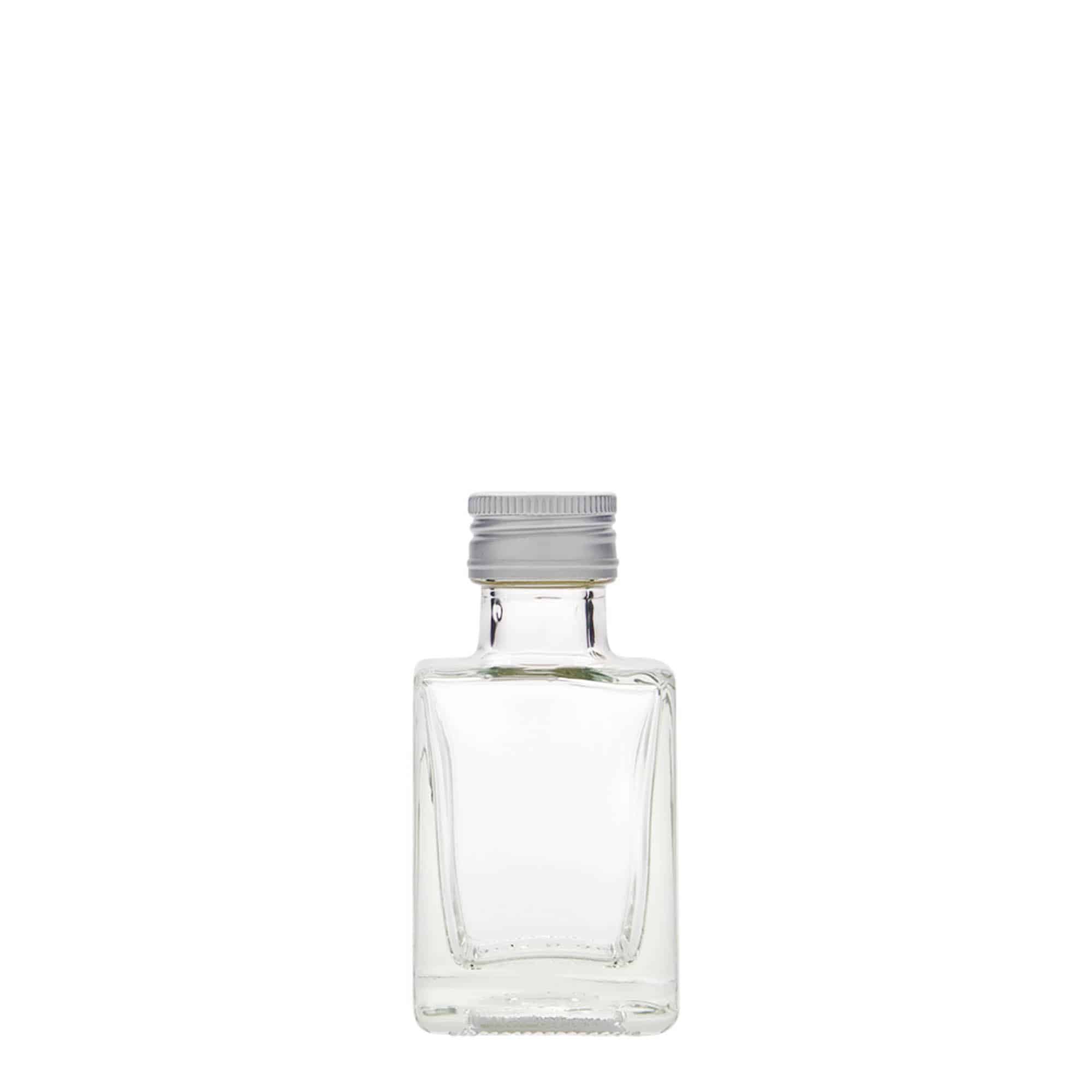 50 ml glasflaska 'Cube', kvadratisk, mynning: PP 24