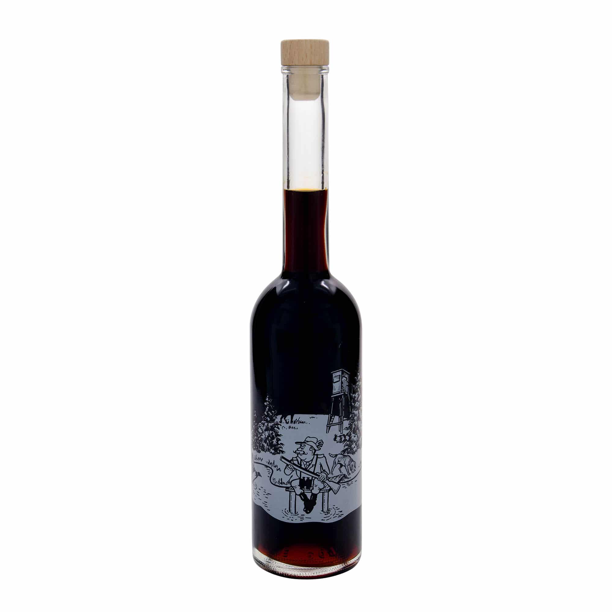 500 ml glasflaska 'Opera', motiv: Jägare, mynning: kork