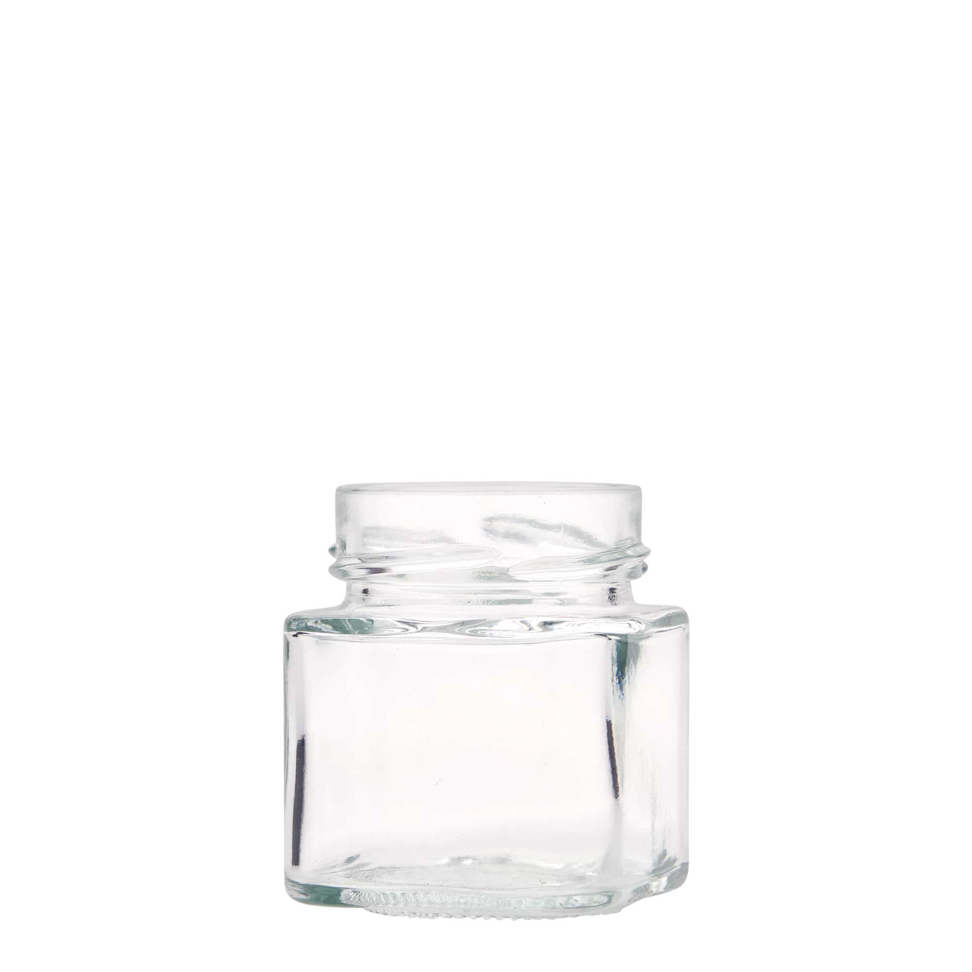 156 ml Fyrkantigt glas 'Funny', öppning: Deep-Twist-Off (DTO 58)