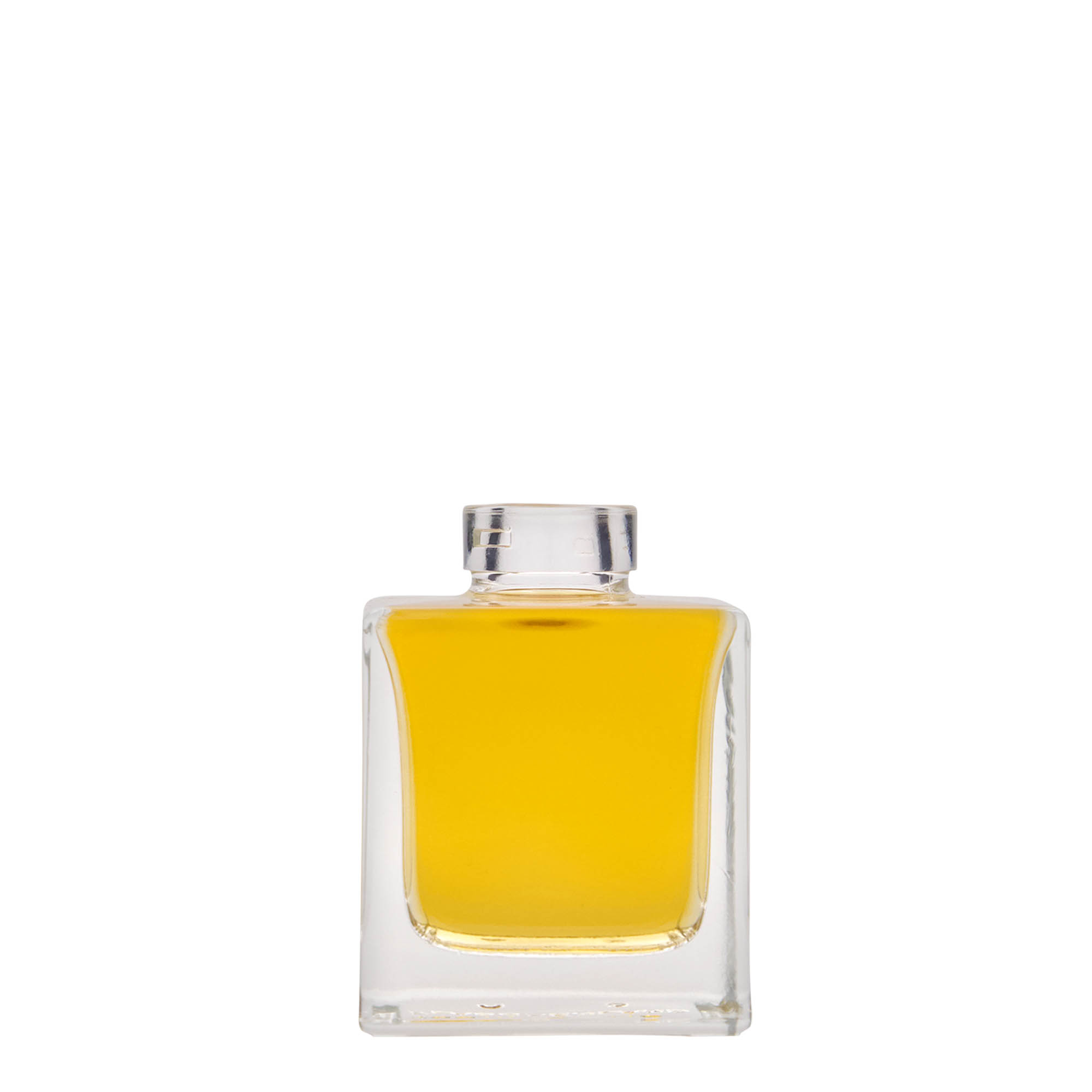 100 ml glasflaska 'Cube', kvadratisk, mynning: kork 100 ml glasflaska 'Cube', kvadratisk, mynning: kork