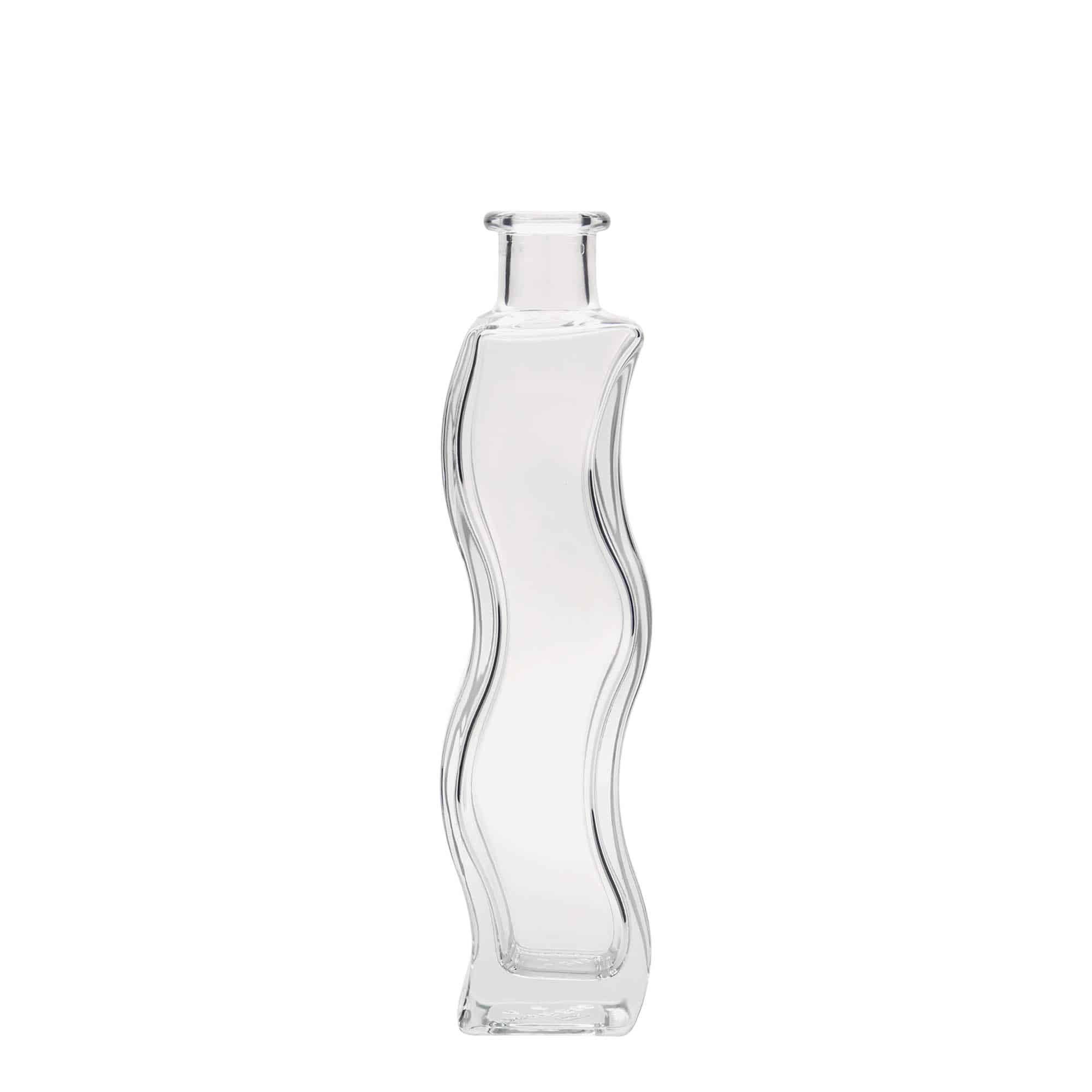 200 ml glasflaska 'Våg', kvadratisk, mynning: kork 200 ml glasflaska 'Våg', kvadratisk, mynning: kork