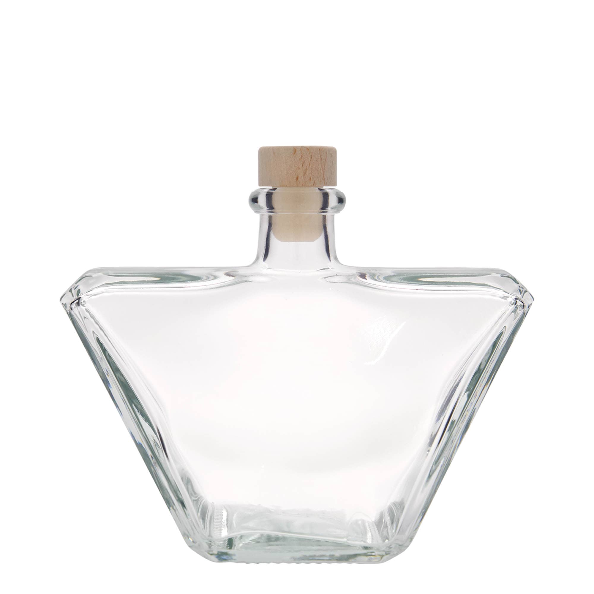 500 ml glasflaska 'Charly', rektangulär, öppning: kork