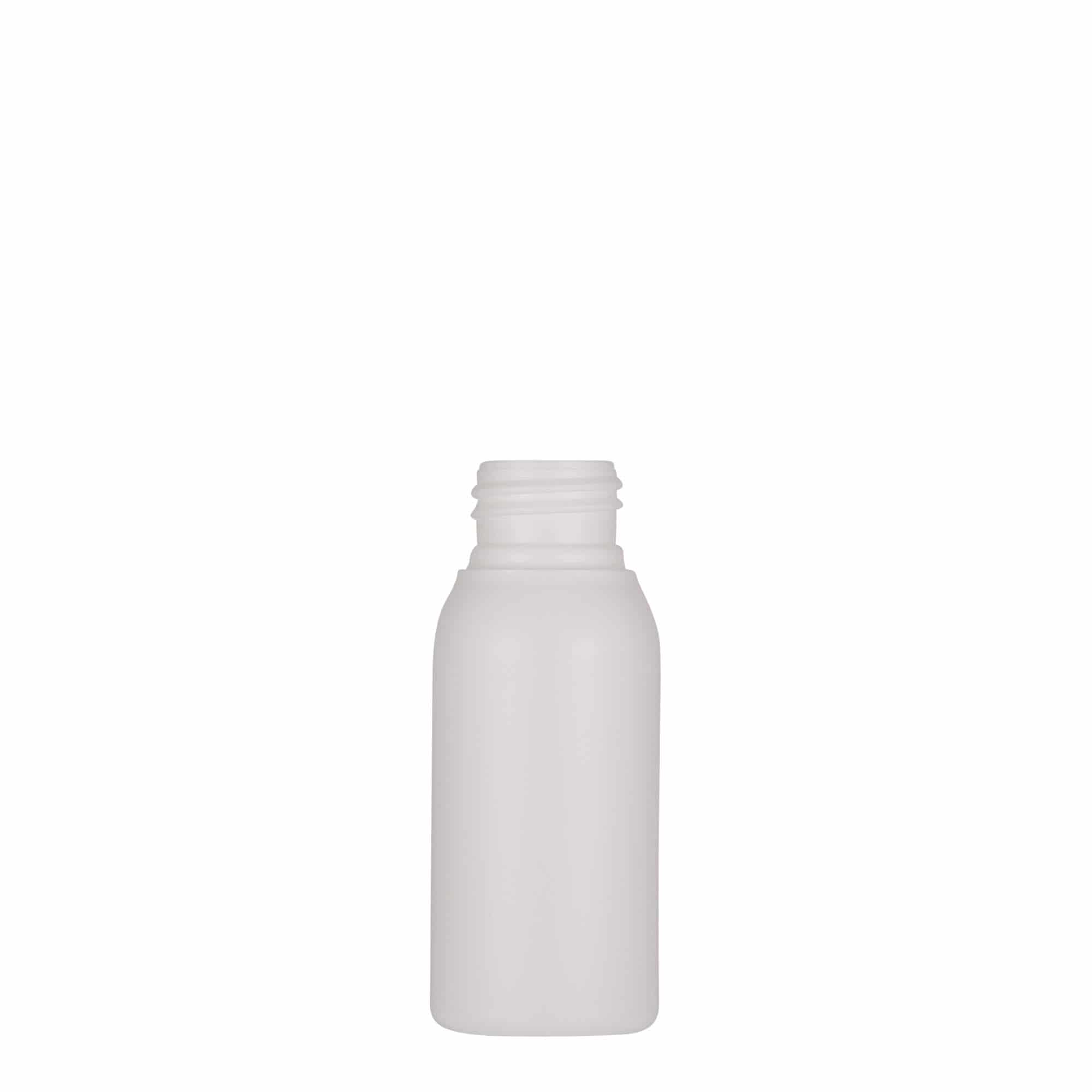 50 ml plastflaska 'Tuffy', HDPE, vit, mynning: 24/410