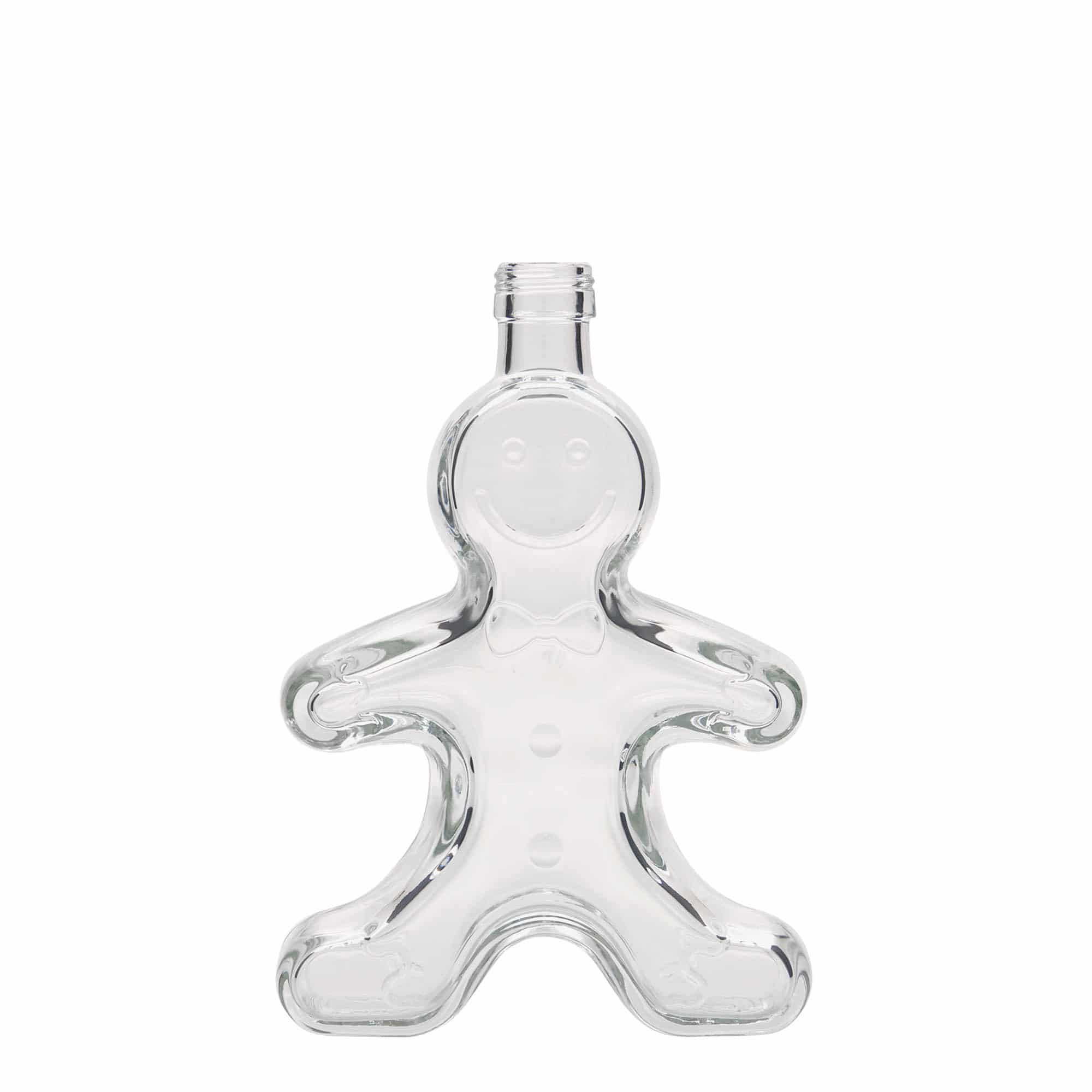 250 ml glasflaska 'Pepparkaksgubbe', mynning: PP 24 250 ml glasflaska 'Pepparkaksgubbe', mynning: PP 24