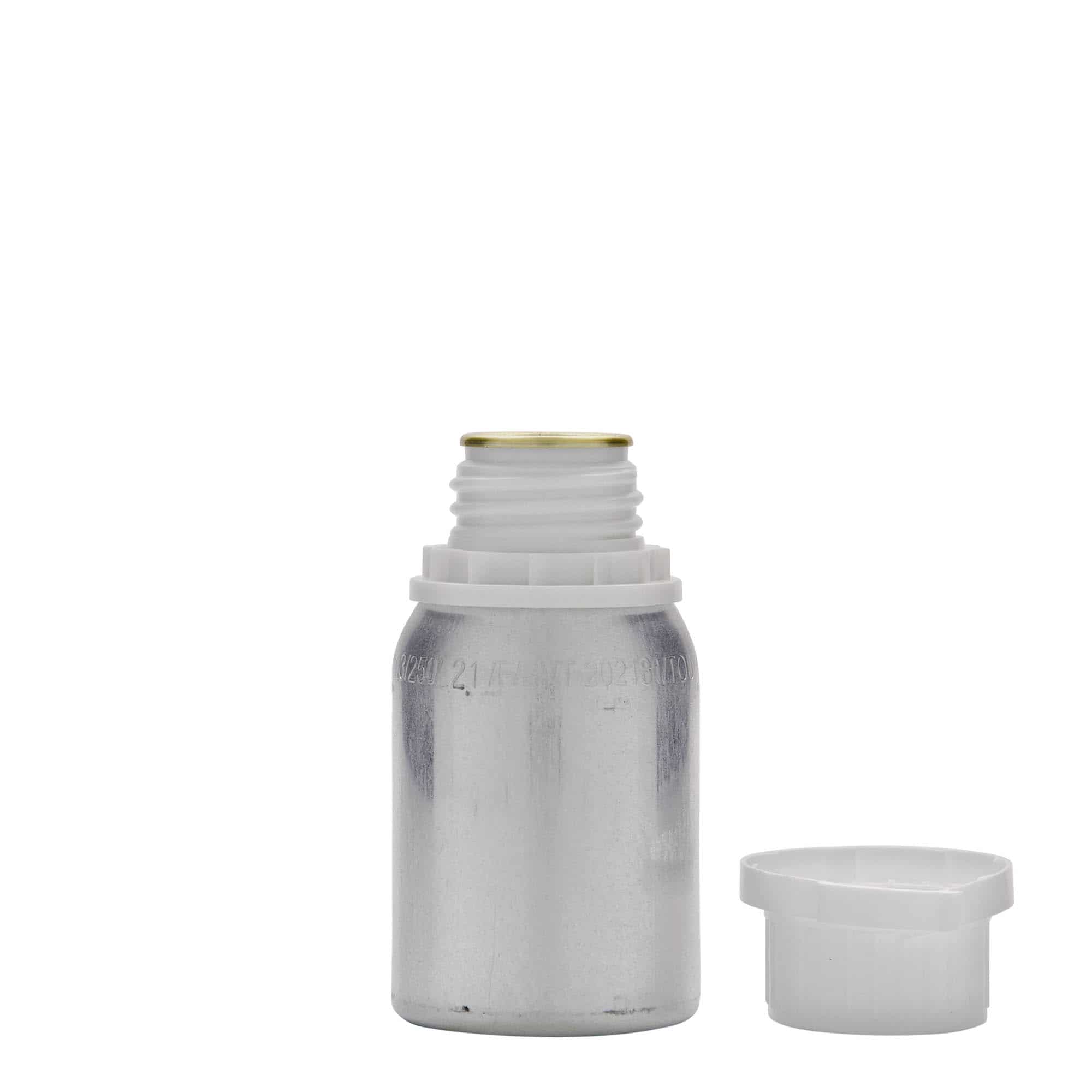 125 ml aluminiumflaska, metall, silver, mynning: DIN 32 125 ml aluminiumflaska, metall, silver, mynning: DIN 32