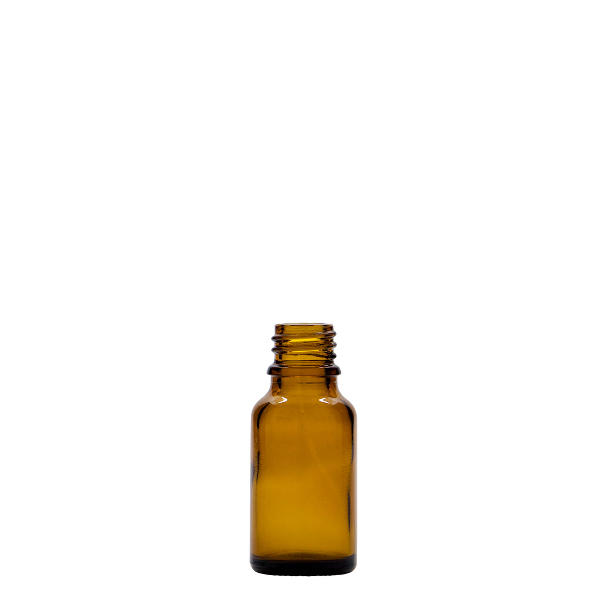 15 ml medicinflaska, glas, brun, öppning: DIN 18