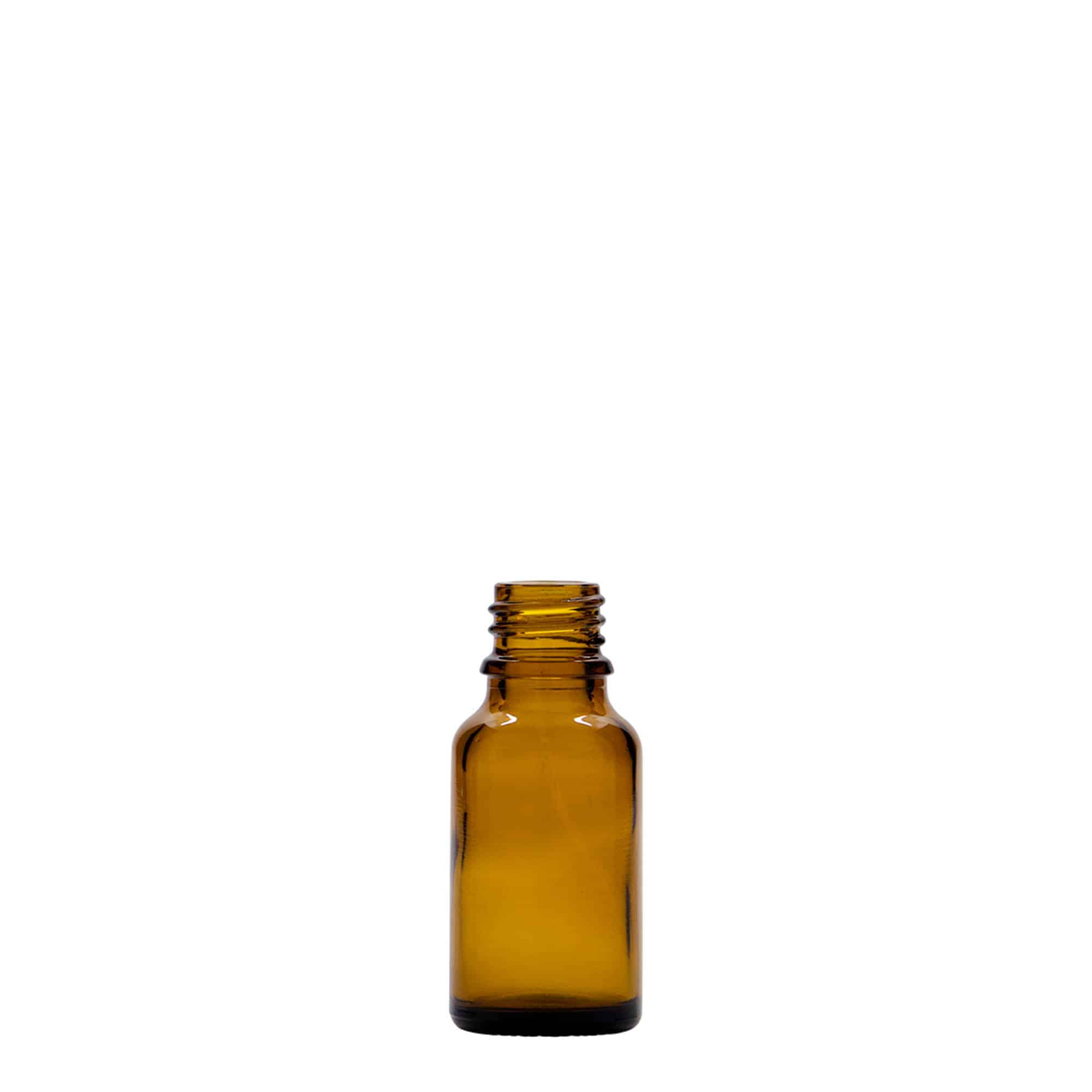 15 ml medicinflaska, glas, brun, öppning: DIN 18