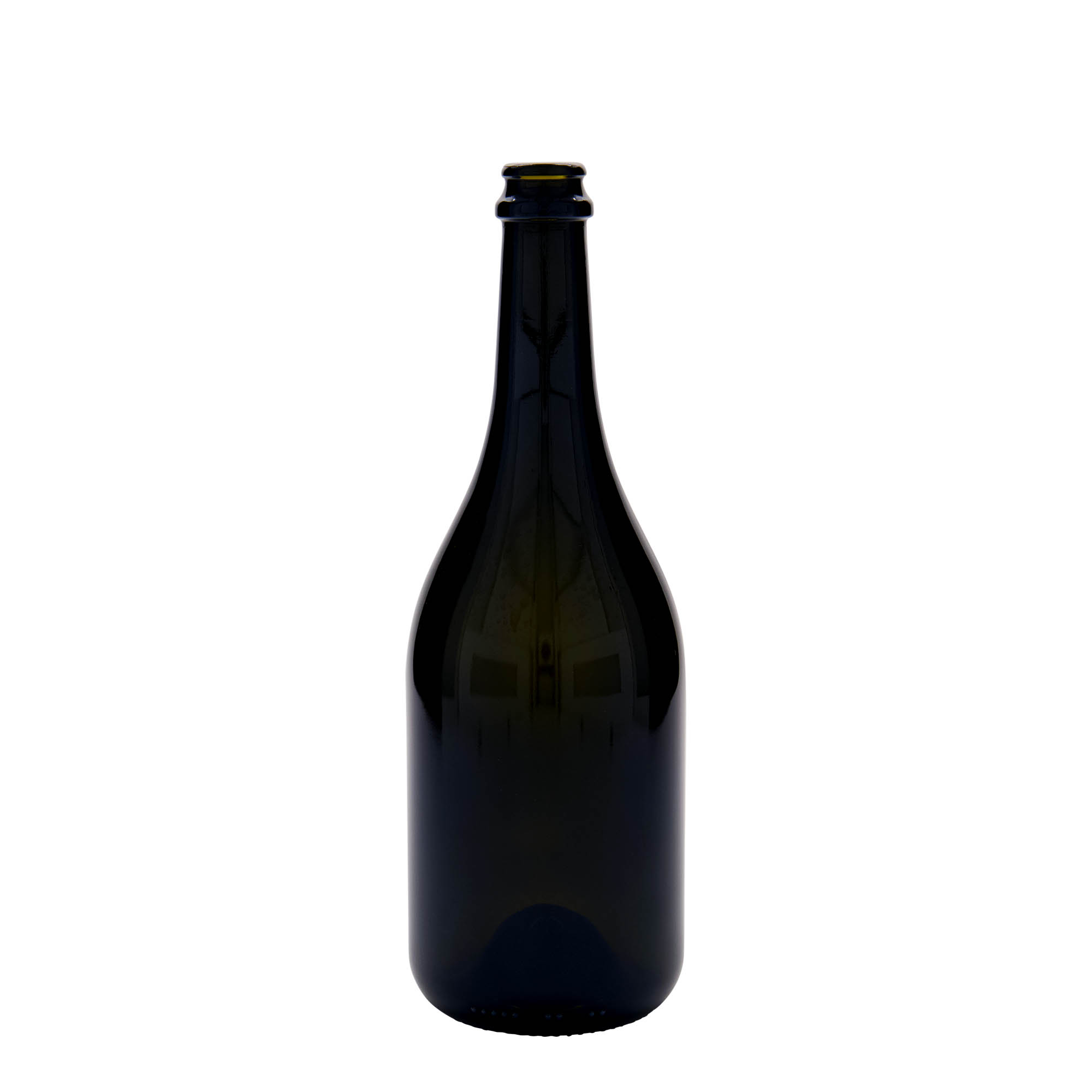 750 ml ölflaska 'Horta', glas, antikgrön, öppning: kapsyl