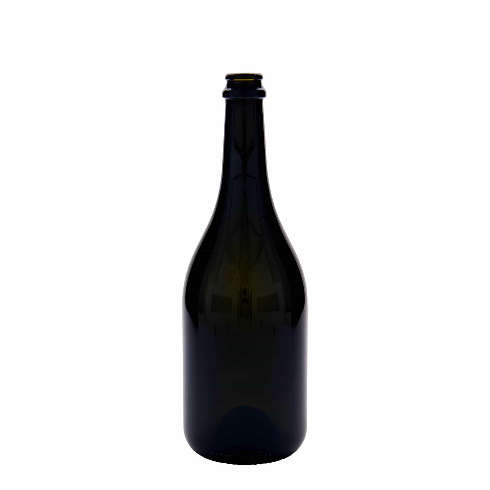 750 ml ölflaska 'Horta', glas, antikgrön, öppning: kapsyl