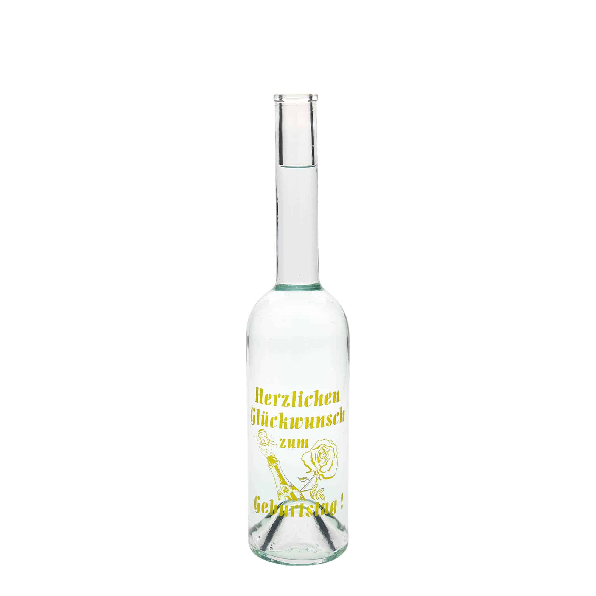 500 ml glasflaska Maximo med tryck 'Karneval', mynning: kork