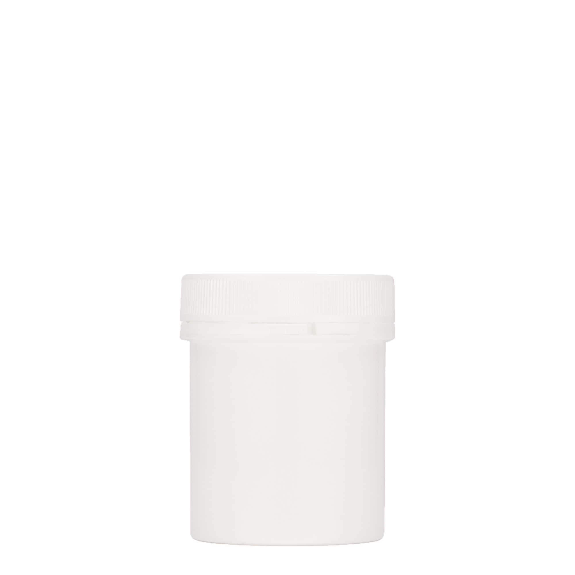 150 ml plastburk 'Securilock', PP, vit, öppning: skruvlock