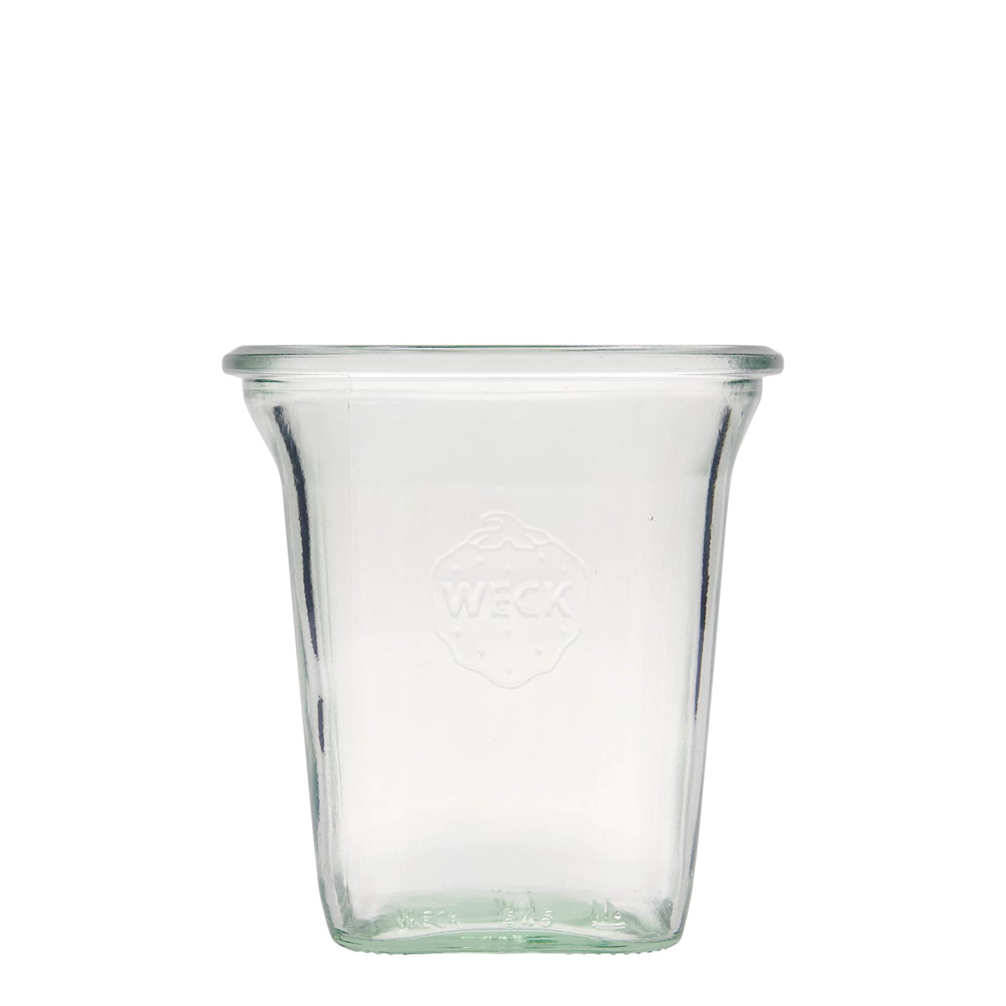 6x 545 ml WECK-Quadroglas med glaslock RR 100