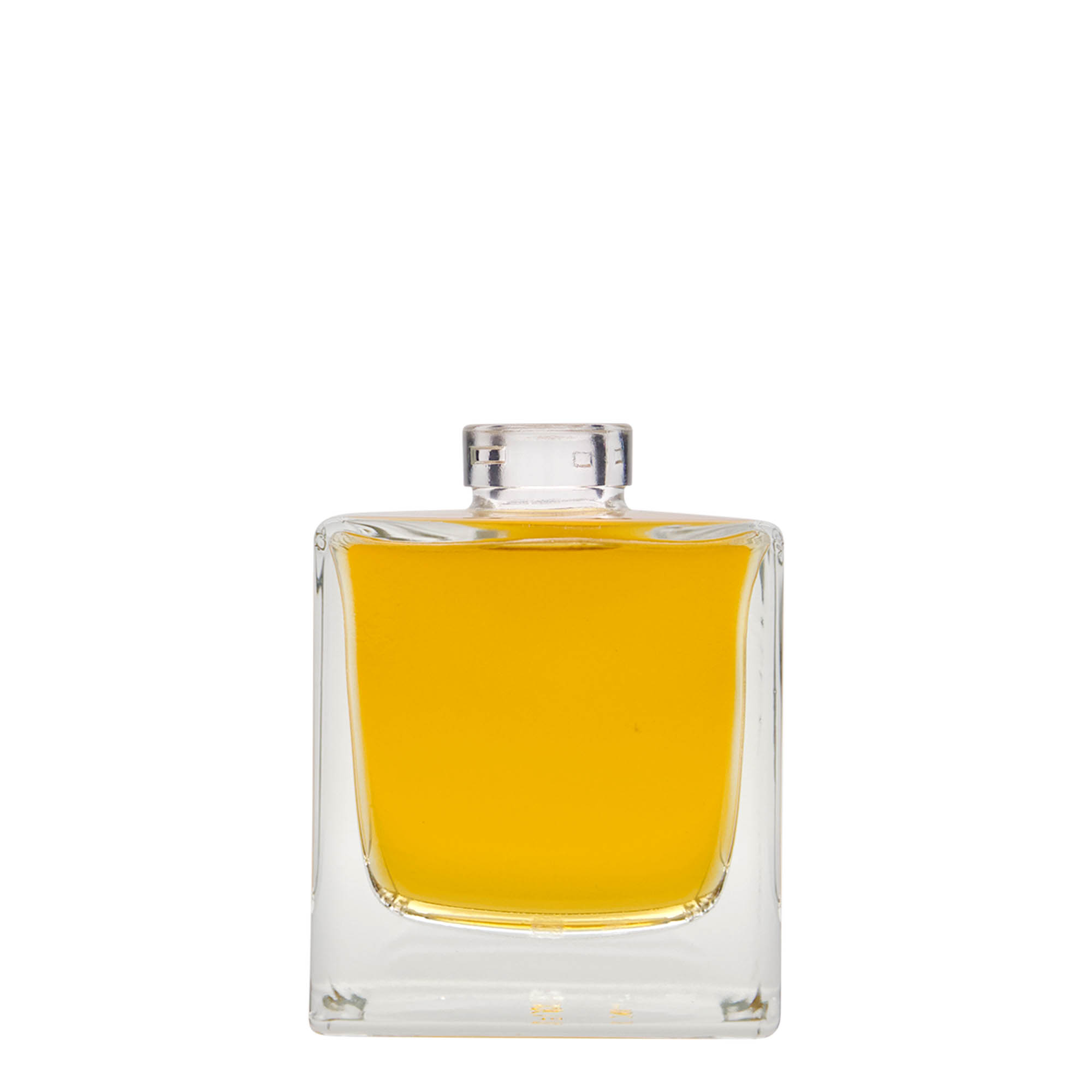 200 ml glasflaska 'Cube', fyrkantig, öppning: kork