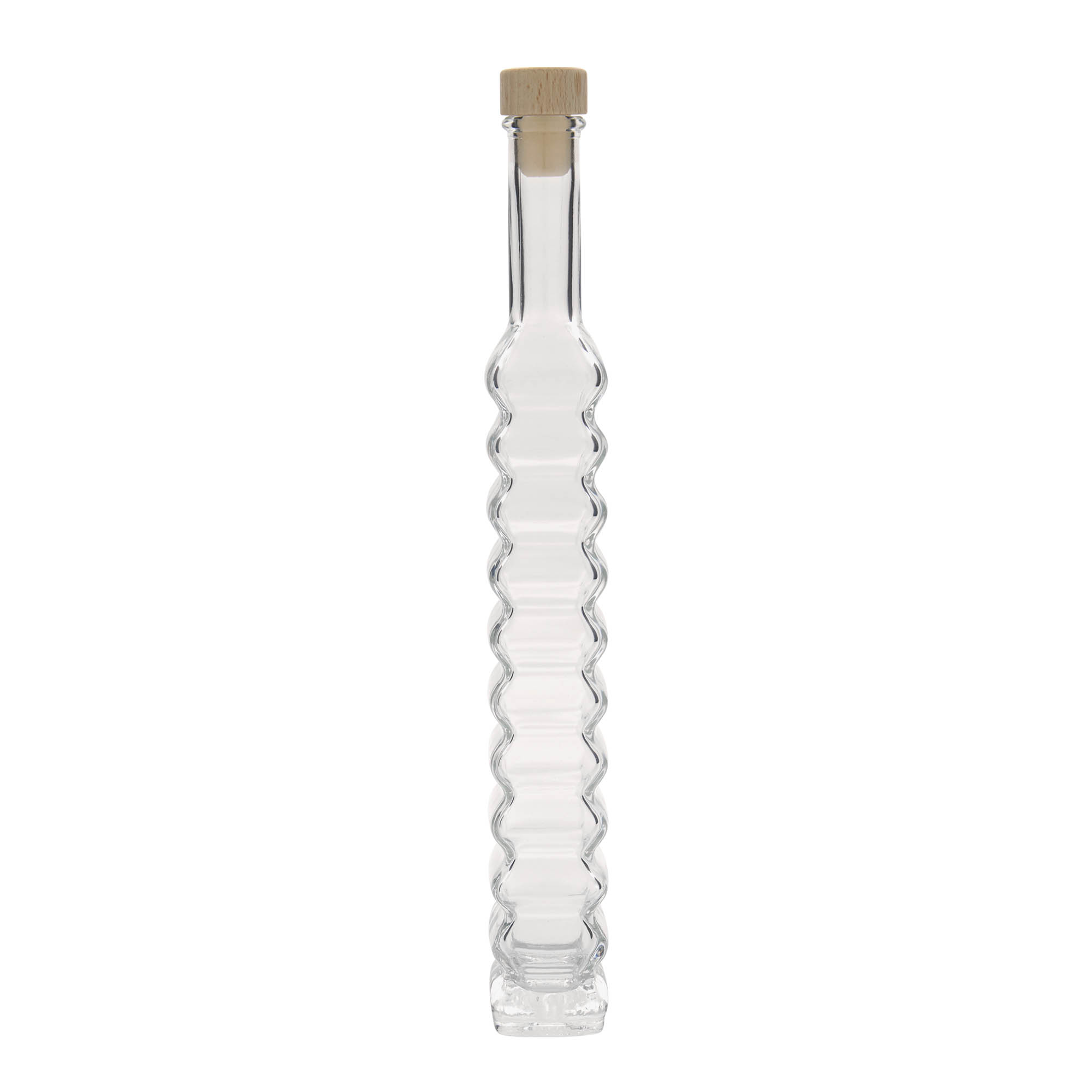 200 ml glasflaska 'Roma, fyrkantig, öppning: kork'