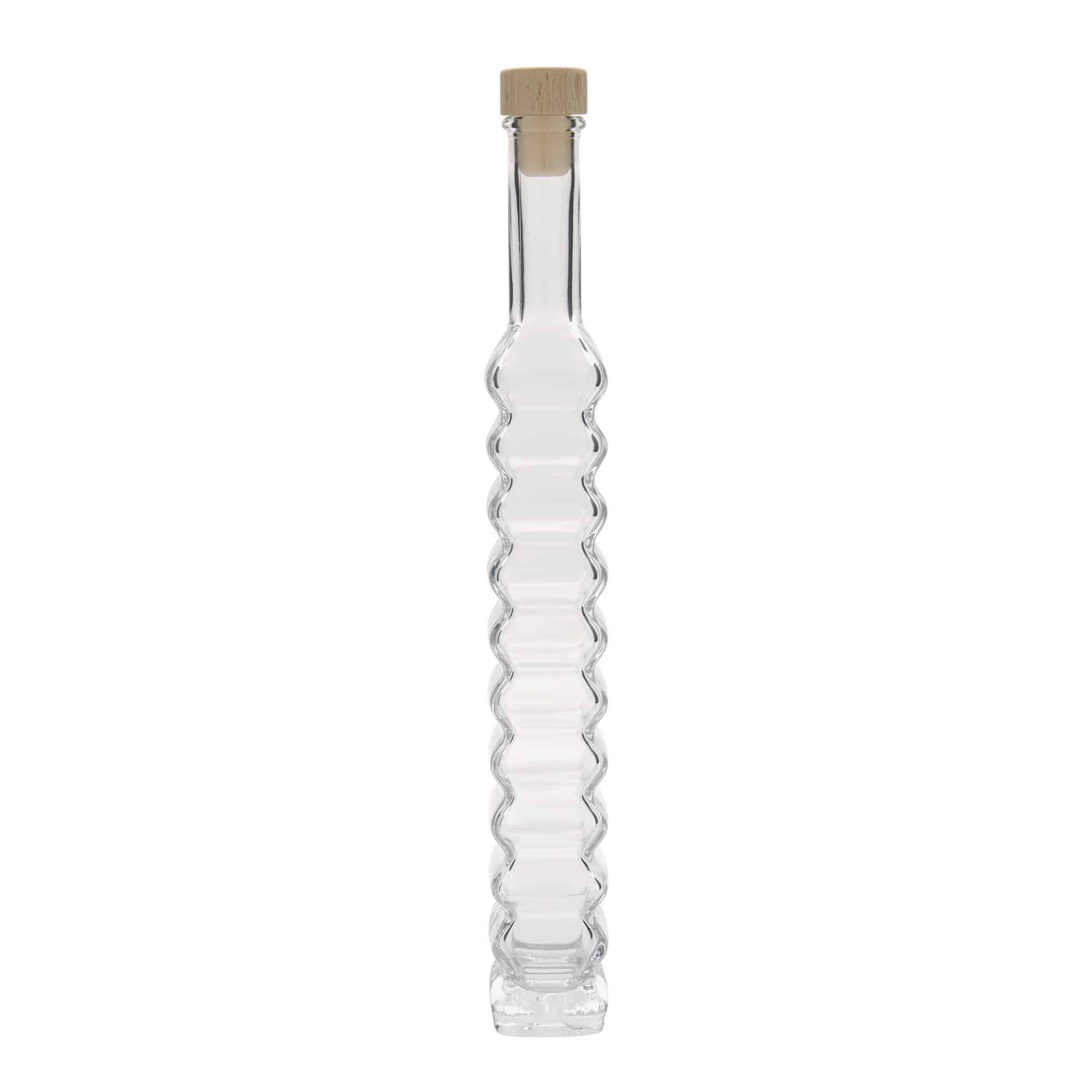 200 ml glasflaska 'Roma, fyrkantig, öppning: kork'