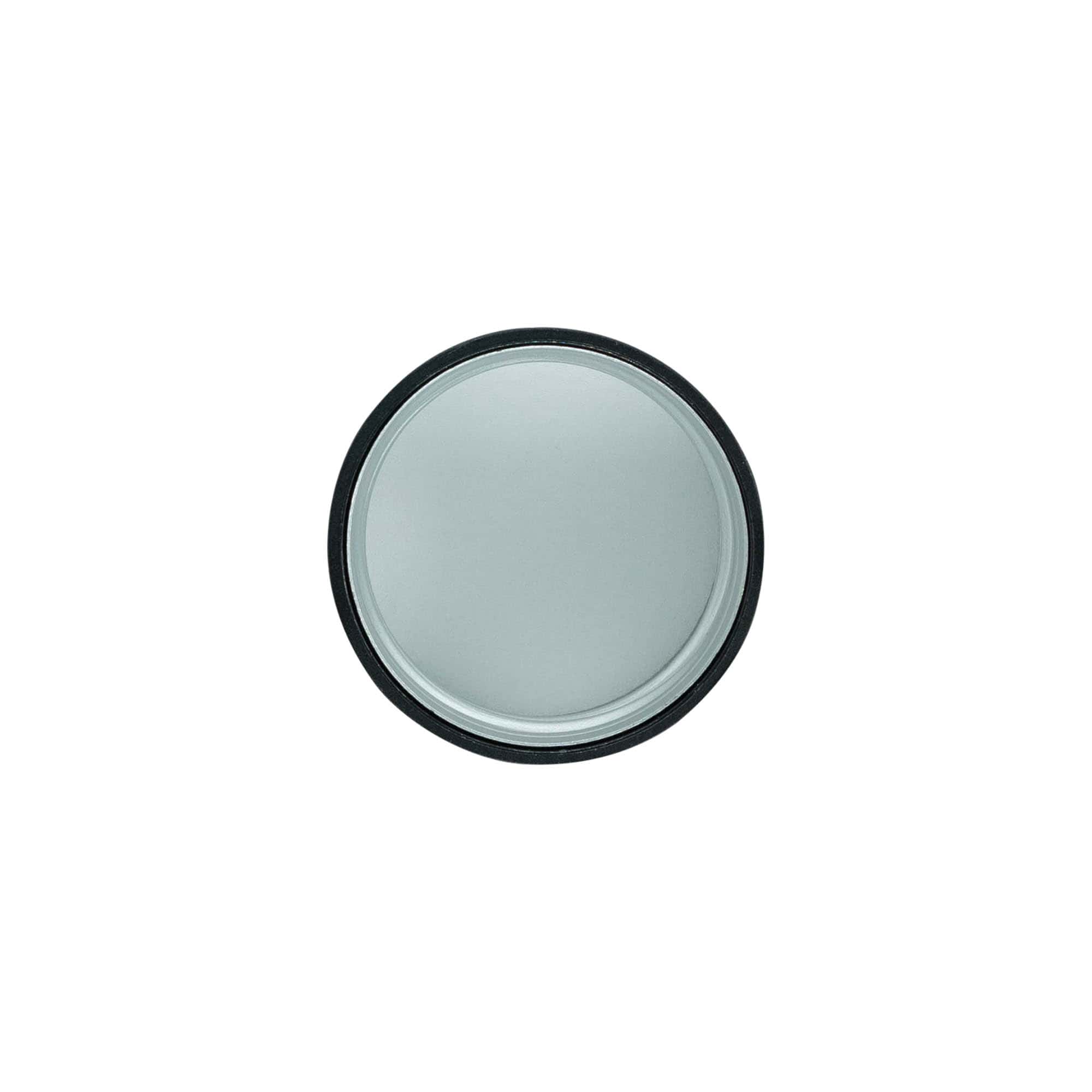 Skruvlock, metall-plast, svart, för mynning: PP 31,5
