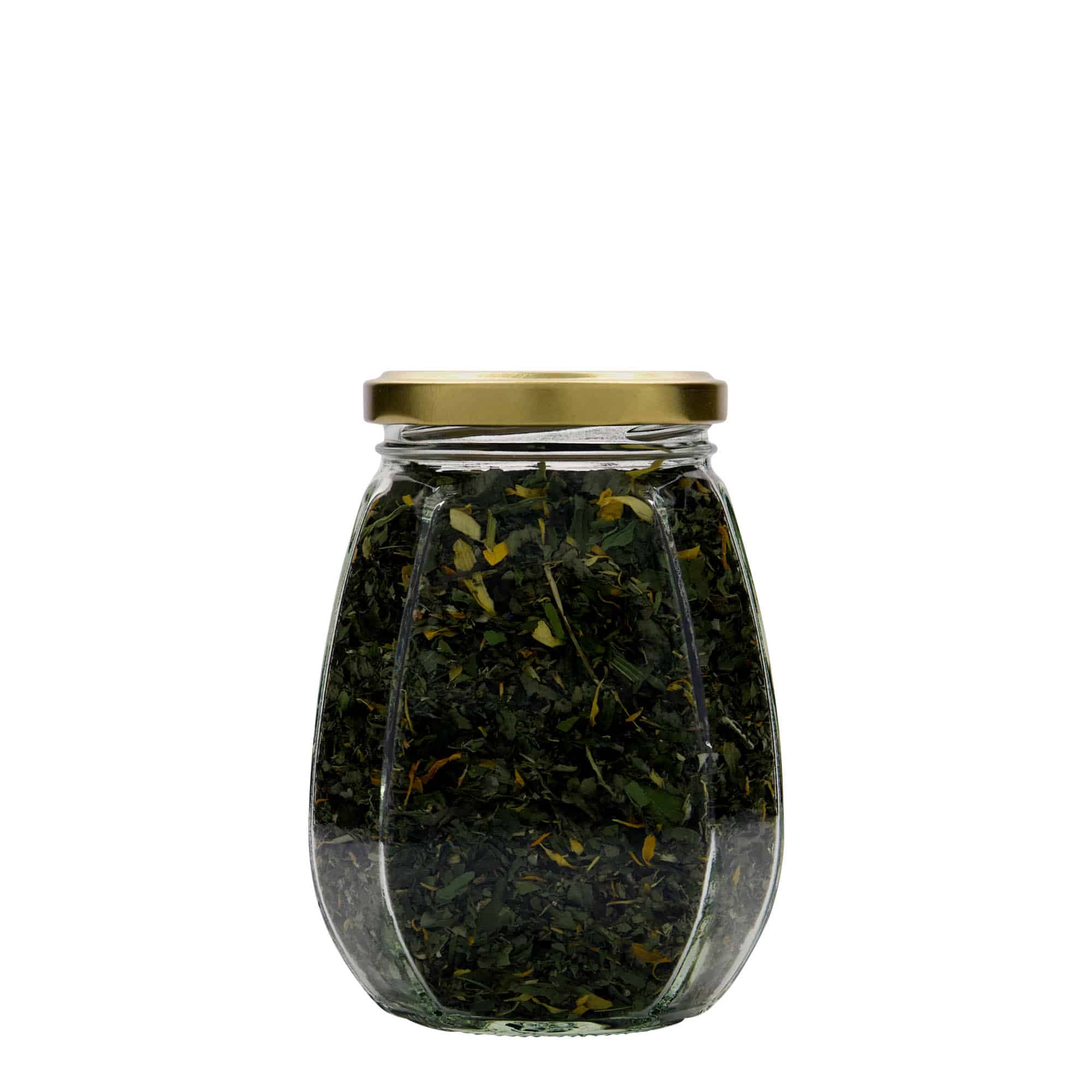 385 ml smyckesglas, sexkantigt, mynning: Twist-Off (TO 63)