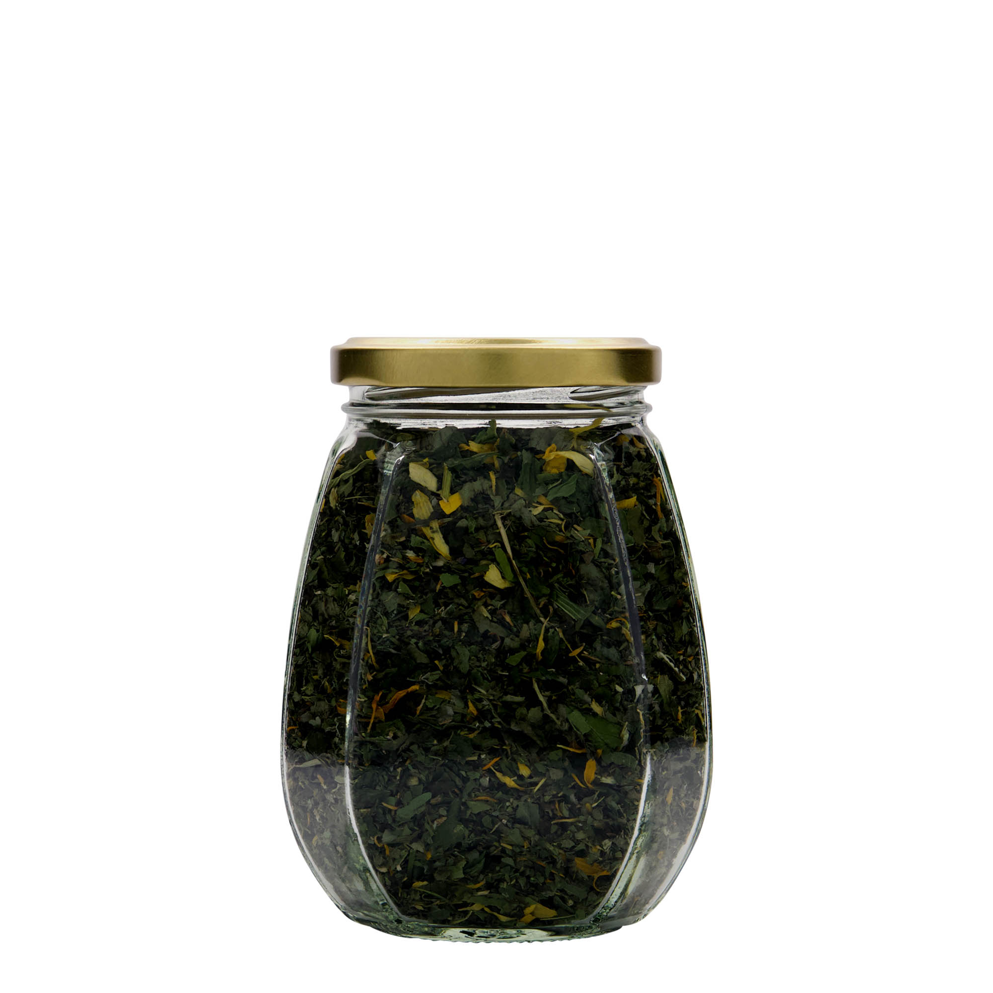 385 ml smyckesglas, sexkantigt, mynning: Twist-Off (TO 63)